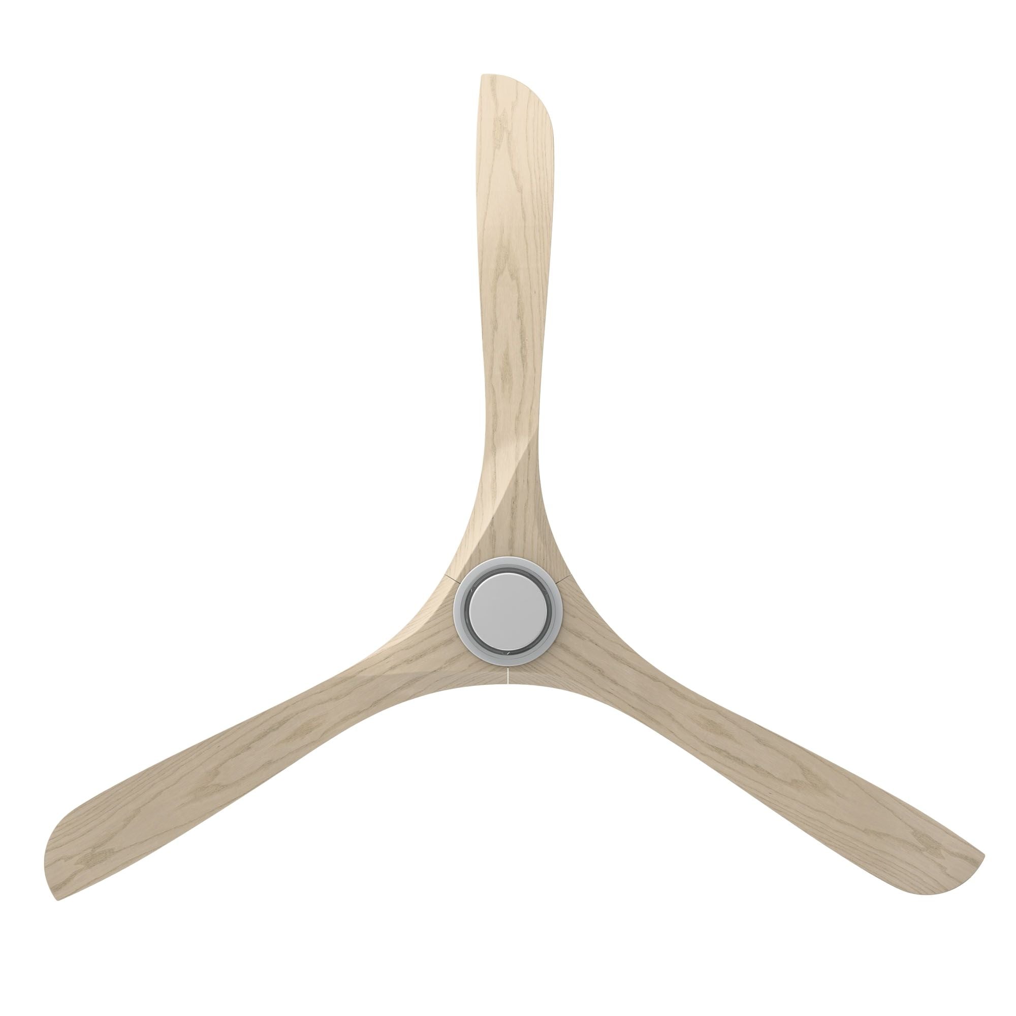 Modern Forms Carve 72" LED Smart Ceiling Fan, Matte White with White Oak Blades