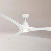 Carve 72" LED Smart Ceiling Fan, Matte White