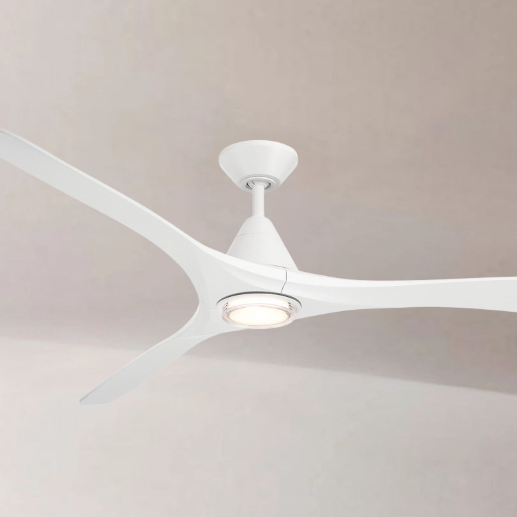 Carve 72" LED Smart Ceiling Fan, Matte White