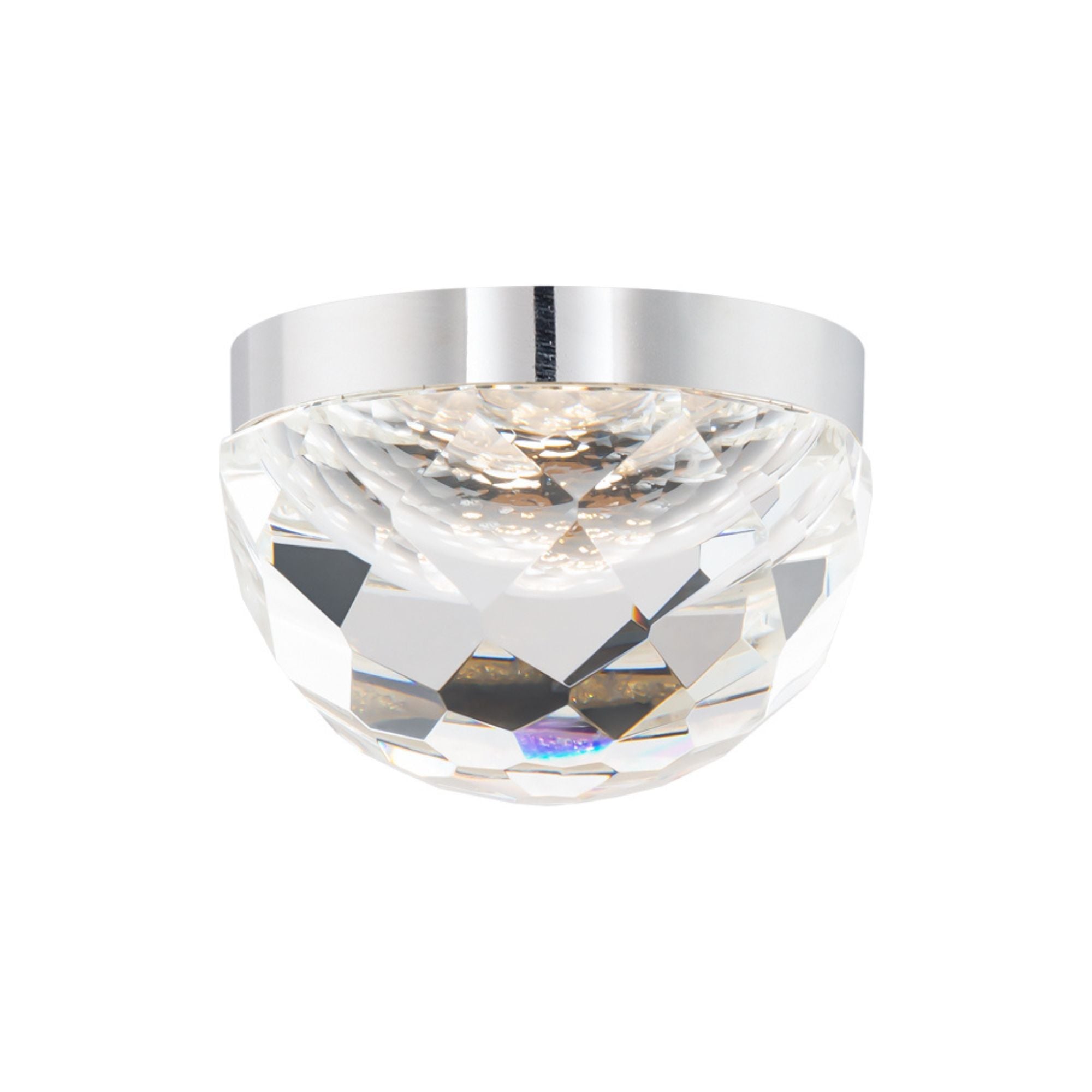 Cascade 6" LED Flush Mount, Polished Nickel Finish