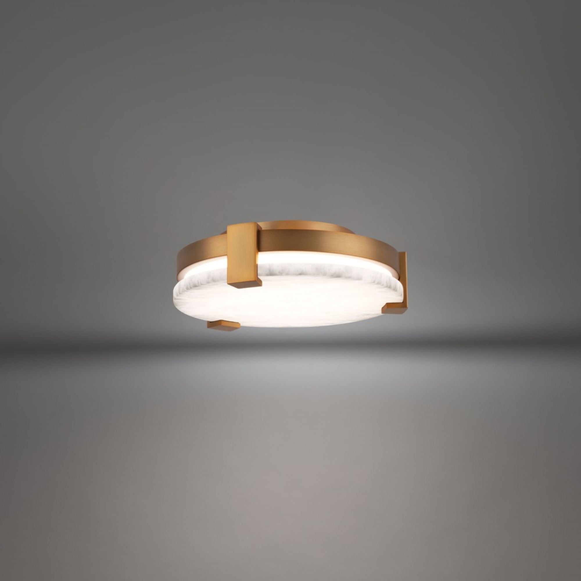 Catalonia 17" LED Flush Mount, Aged Brass Finish - Bees Lighting
