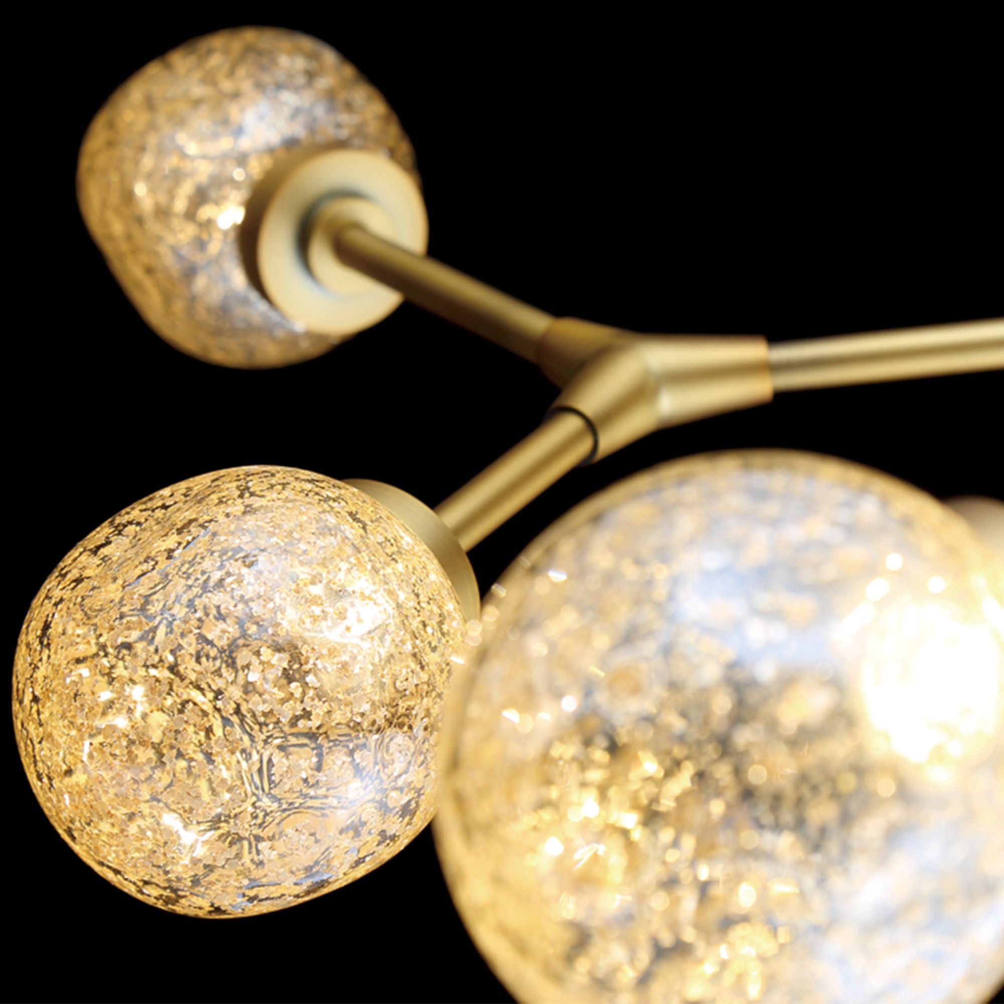 Catalyst 28" LED Chandelier, Aged Brass Finish