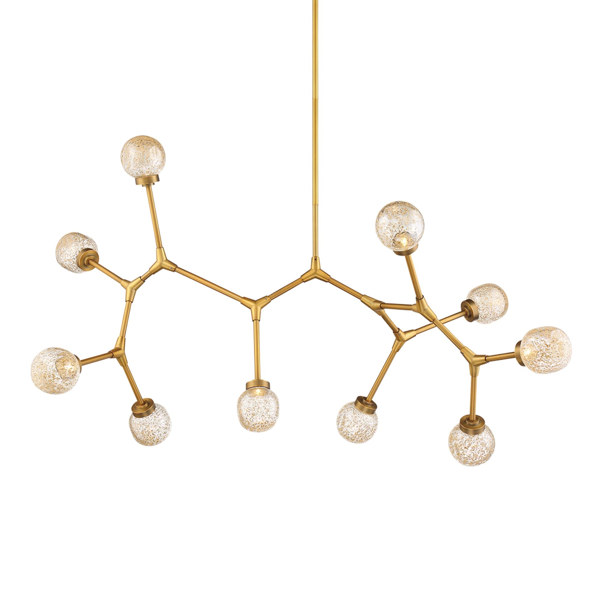 Catalyst 51" LED Linear Pendant, Aged Brass Finish