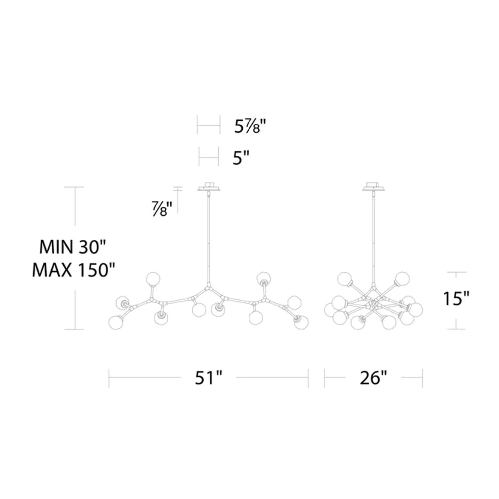 Modern Forms - Catalyst 51" LED Linear Pendant, Aged Brass Finish | Bees Lighting