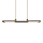 Modern Forms - Catania 48" LED Linear Pendant, 3500K, Bassalt Stone/Aged Brass Finish | Bees Lighting