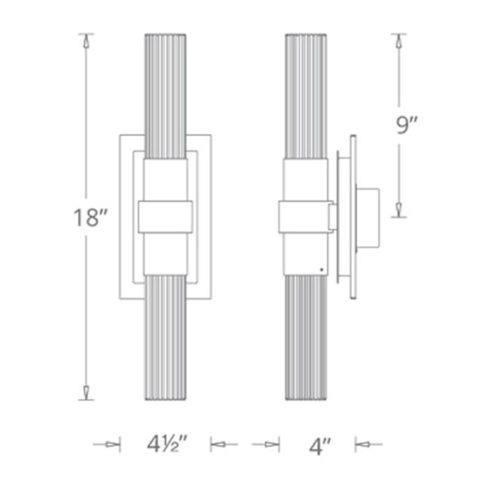 Ceres 18" LED Wall Light, Aged Brass Finish - Bees Lighting