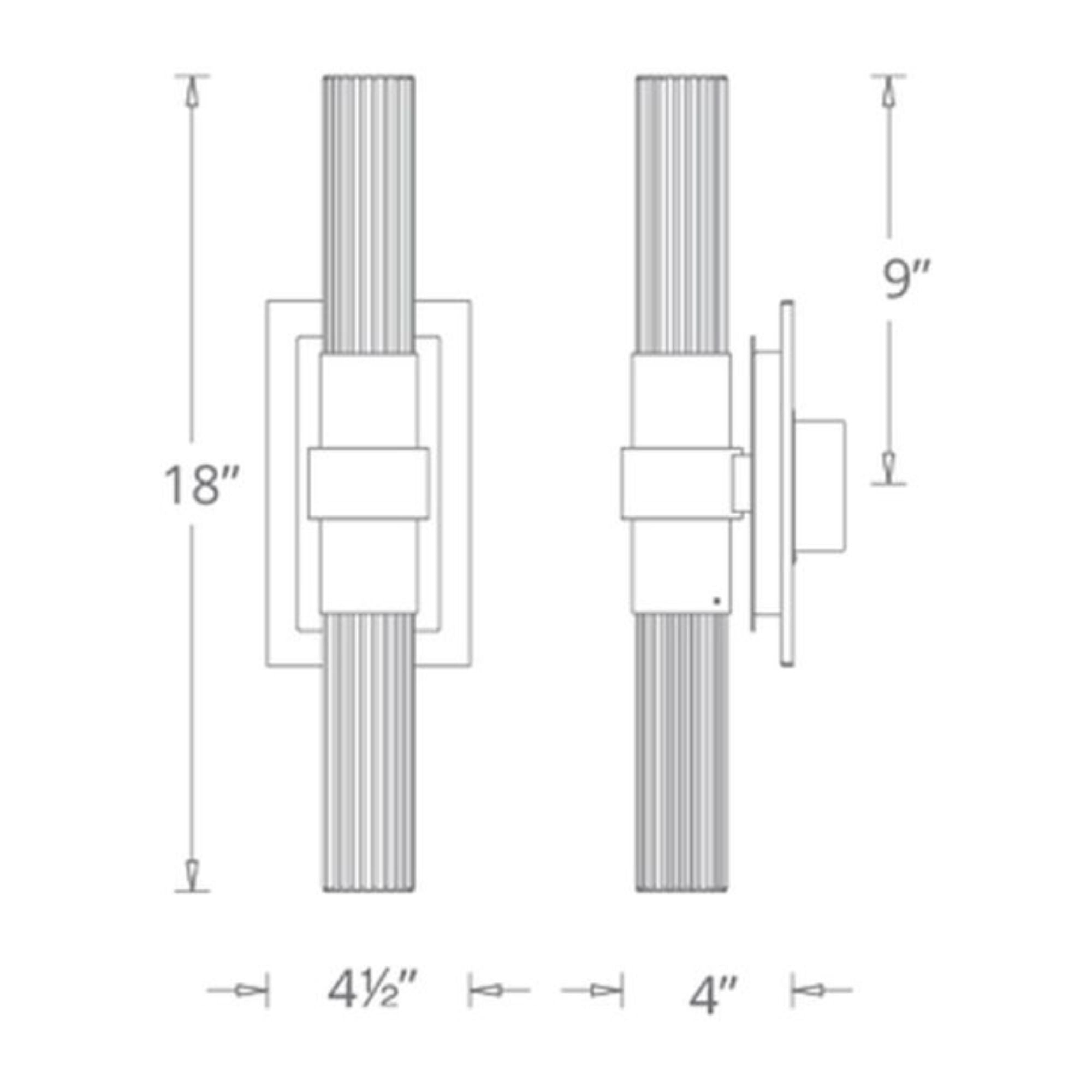 Ceres 18" LED Wall Light, Aged Brass Finish - Bees Lighting