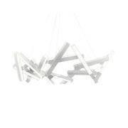 Chaos 34" LED Chandelier, Brushed Aluminum Finish
