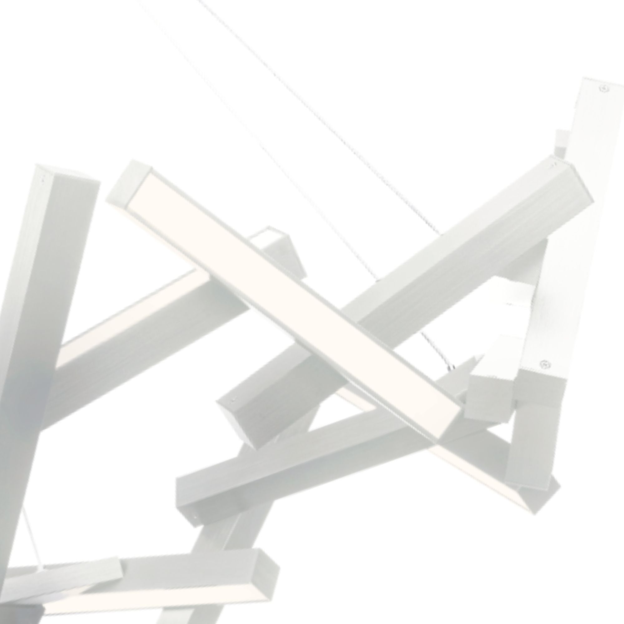 Chaos 34" LED Chandelier, Brushed Aluminum Finish