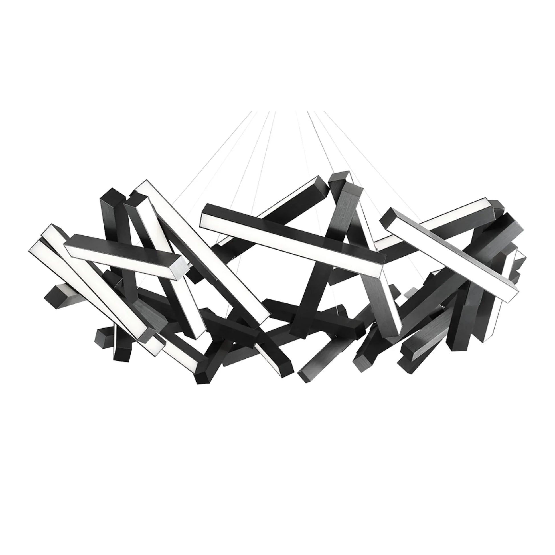 Modern Forms - Chaos 61" LED Chandelier, Black Finish | Bees Lighting