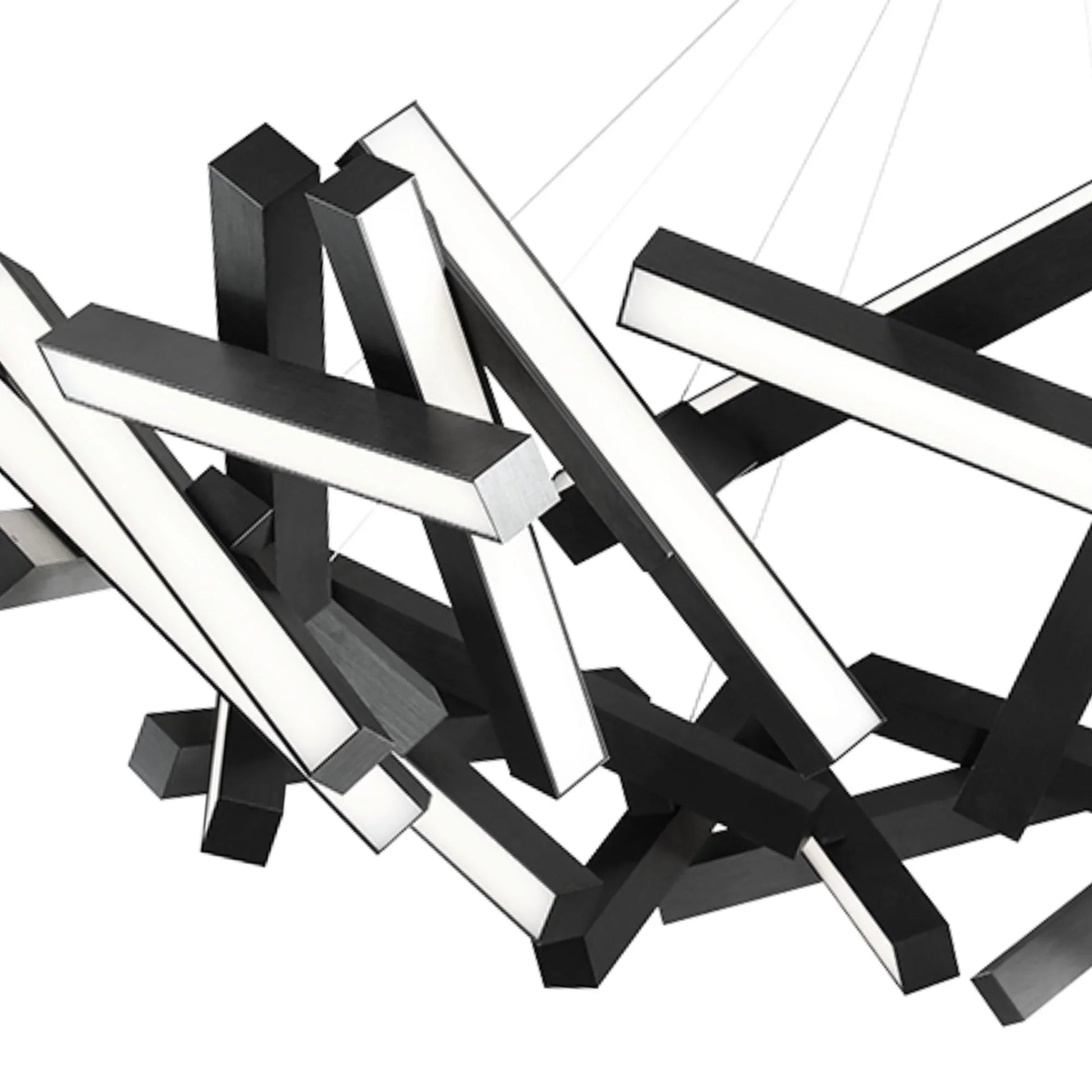 Modern Forms - Chaos 61" LED Chandelier, Black Finish | Bees Lighting