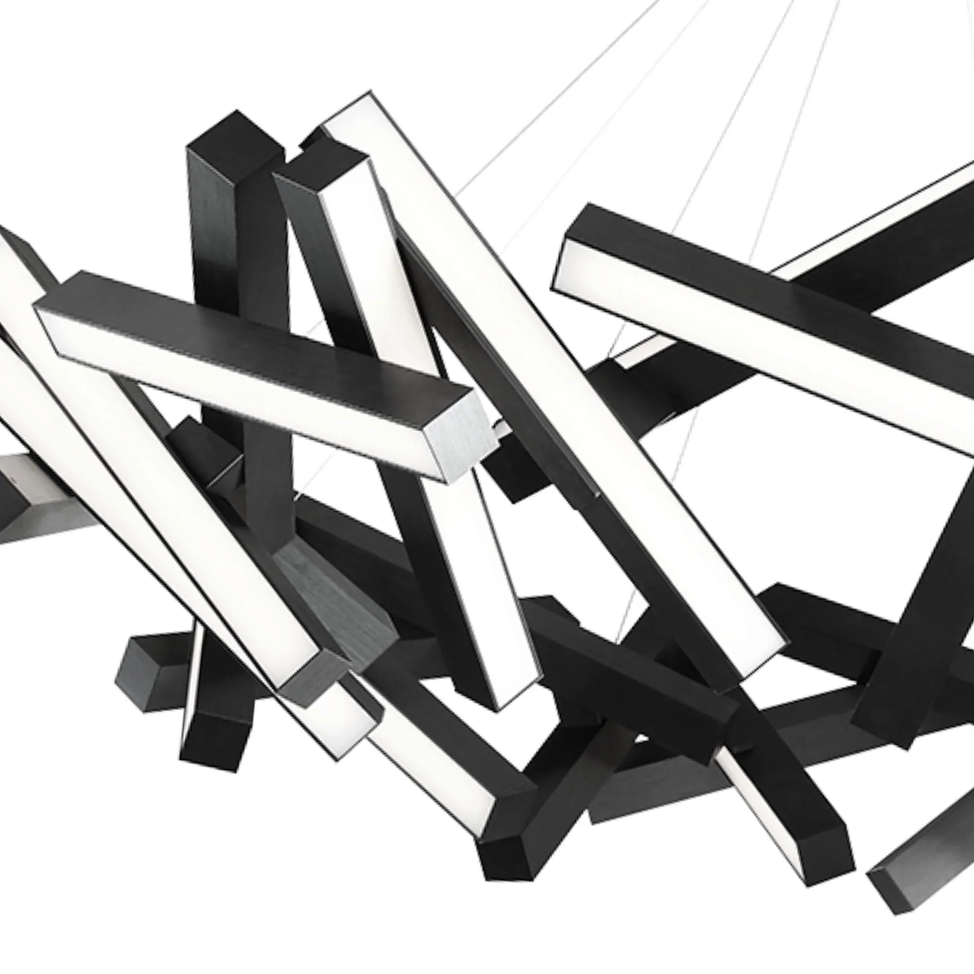 Modern Forms - Chaos 61" LED Chandelier, Black Finish | Bees Lighting