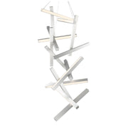Chaos 75" LED Chandelier, Brushed Aluminum Finish