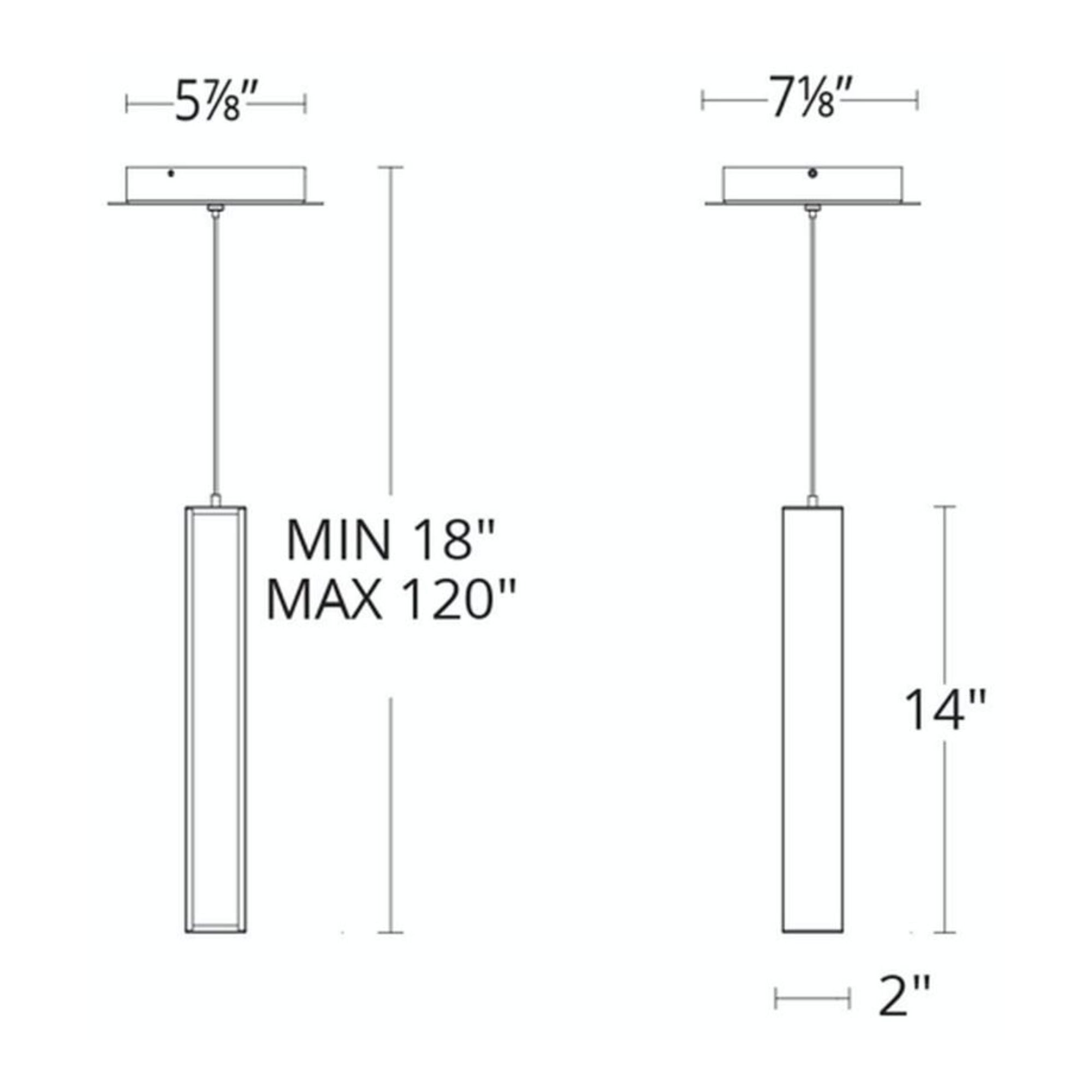 Chaos 14" LED Mini Pendant, Black Finish