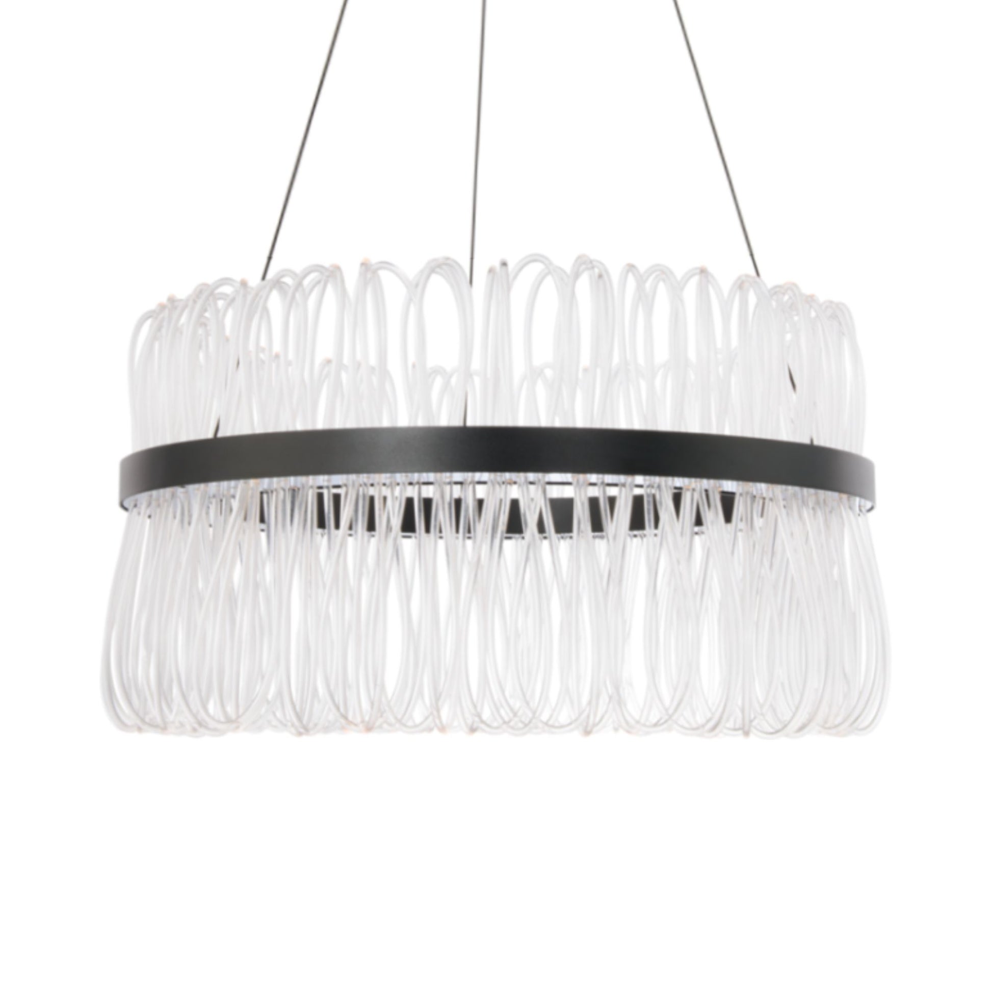 Charlize 26" LED Chandelier, Black Finish - Bees Lighting