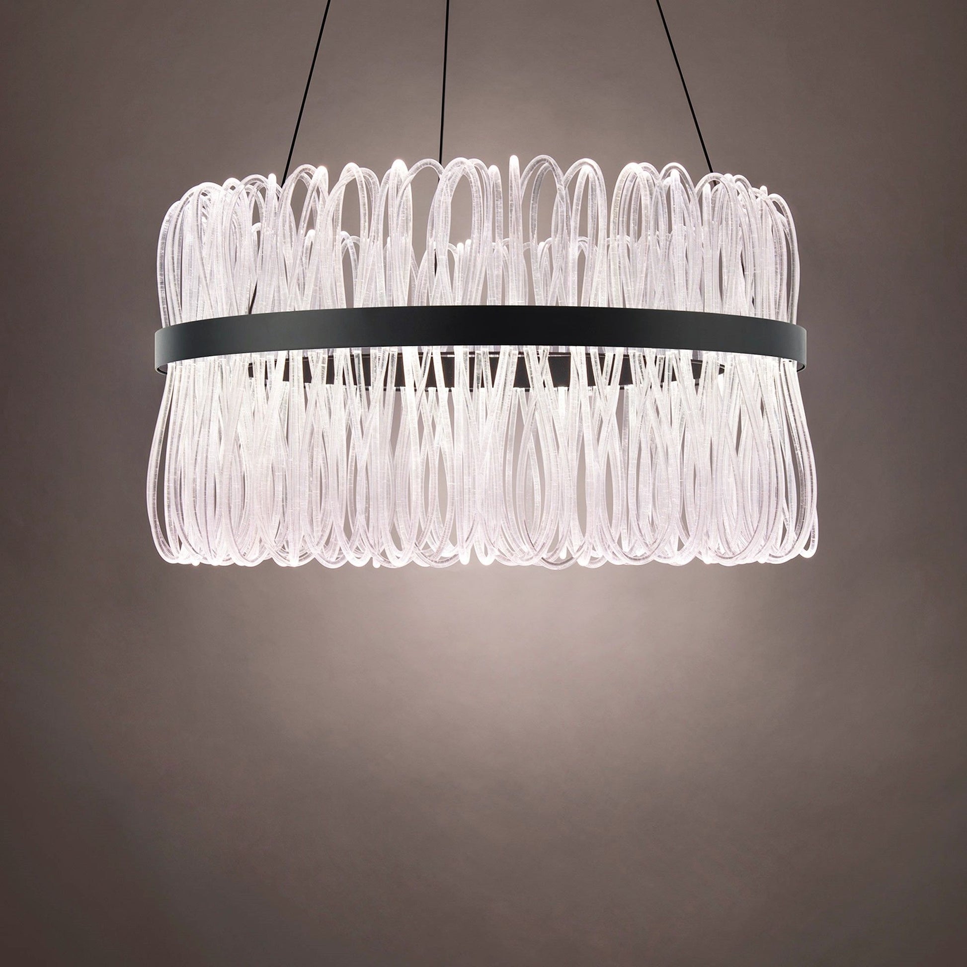 Charlize 26" LED Chandelier, Black Finish - Bees Lighting