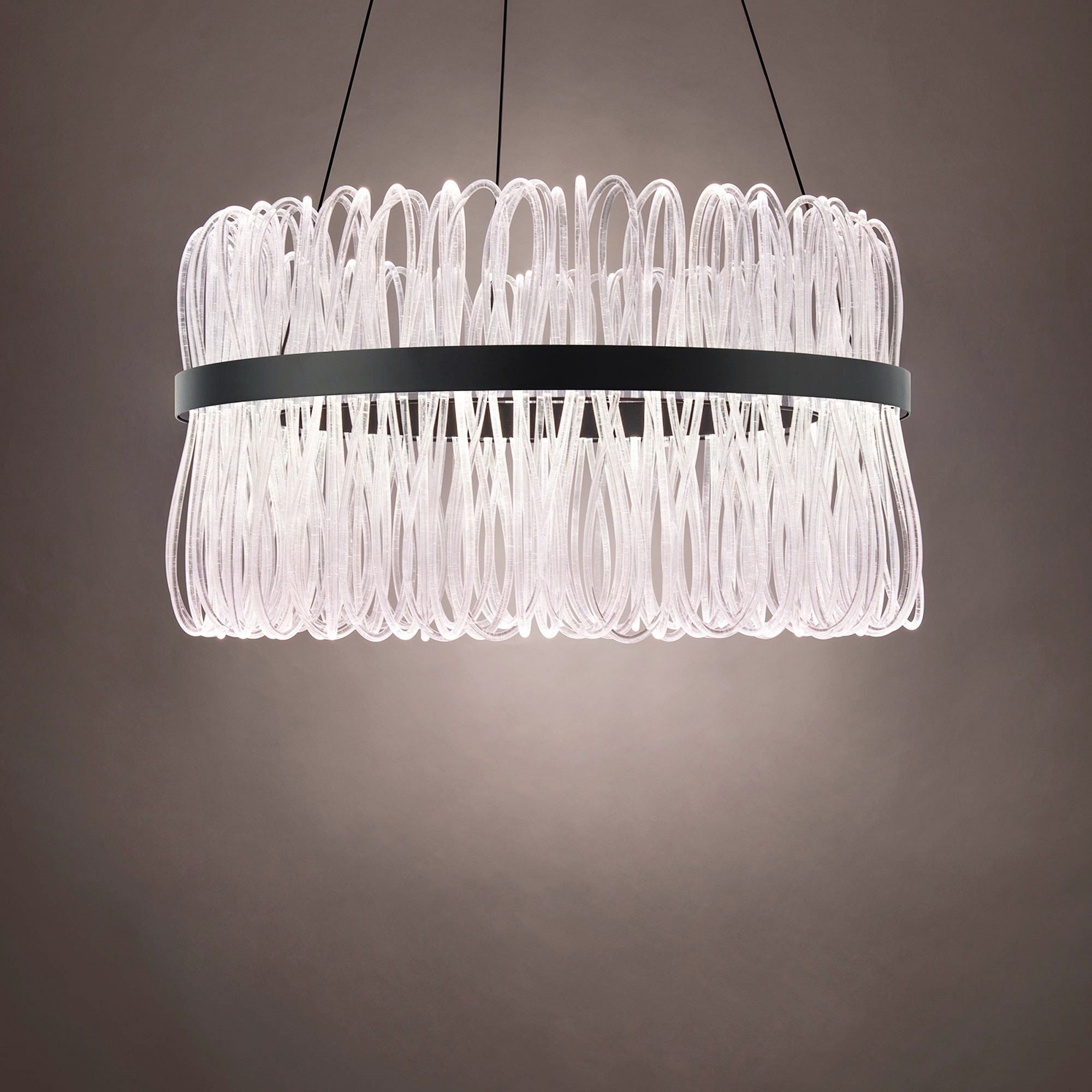 Charlize 26" LED Chandelier, Black Finish - Bees Lighting