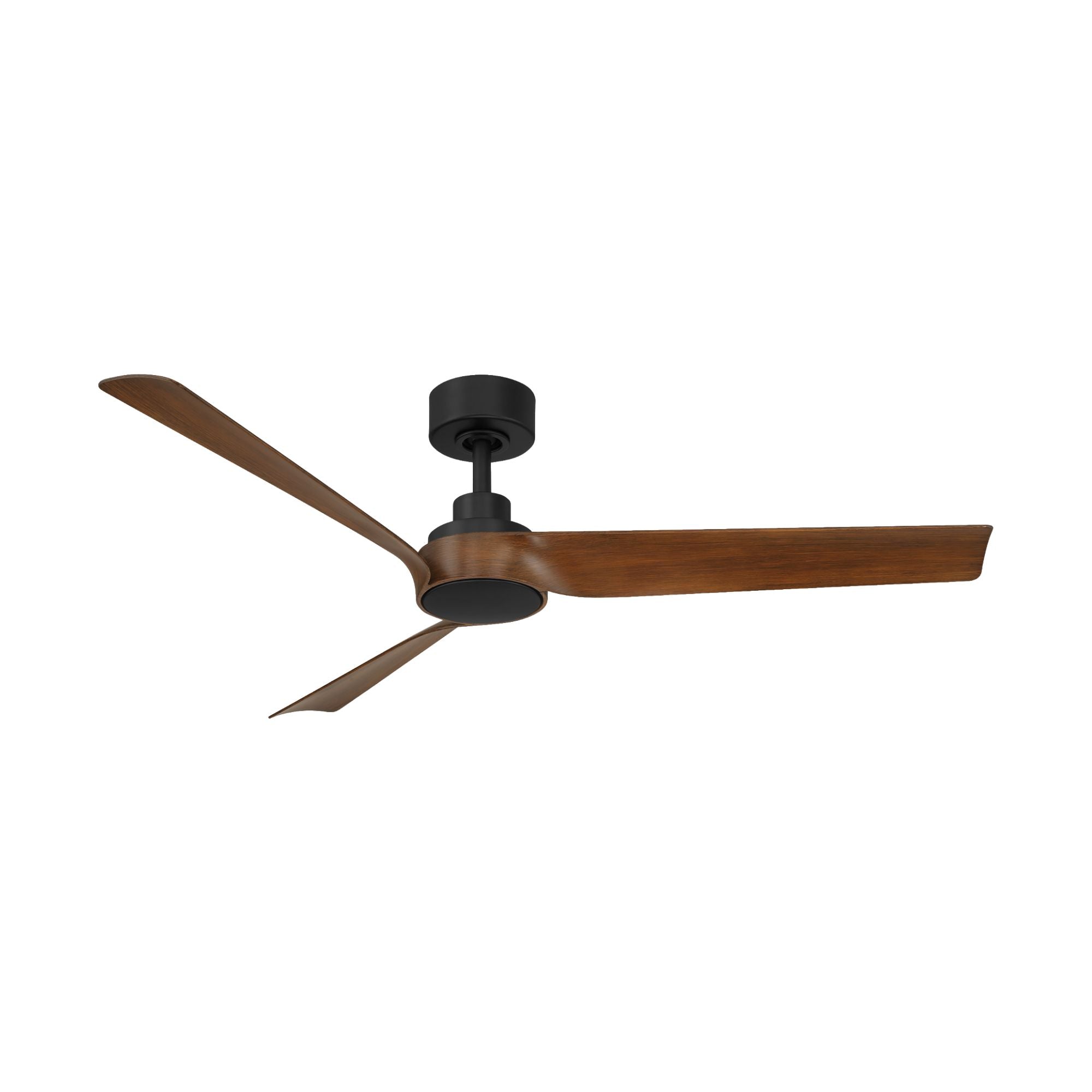 Modern Forms Chill 54" Outdoor Ceiling Fan with LED Light DC Motor, Matte Black/Distressed Koa