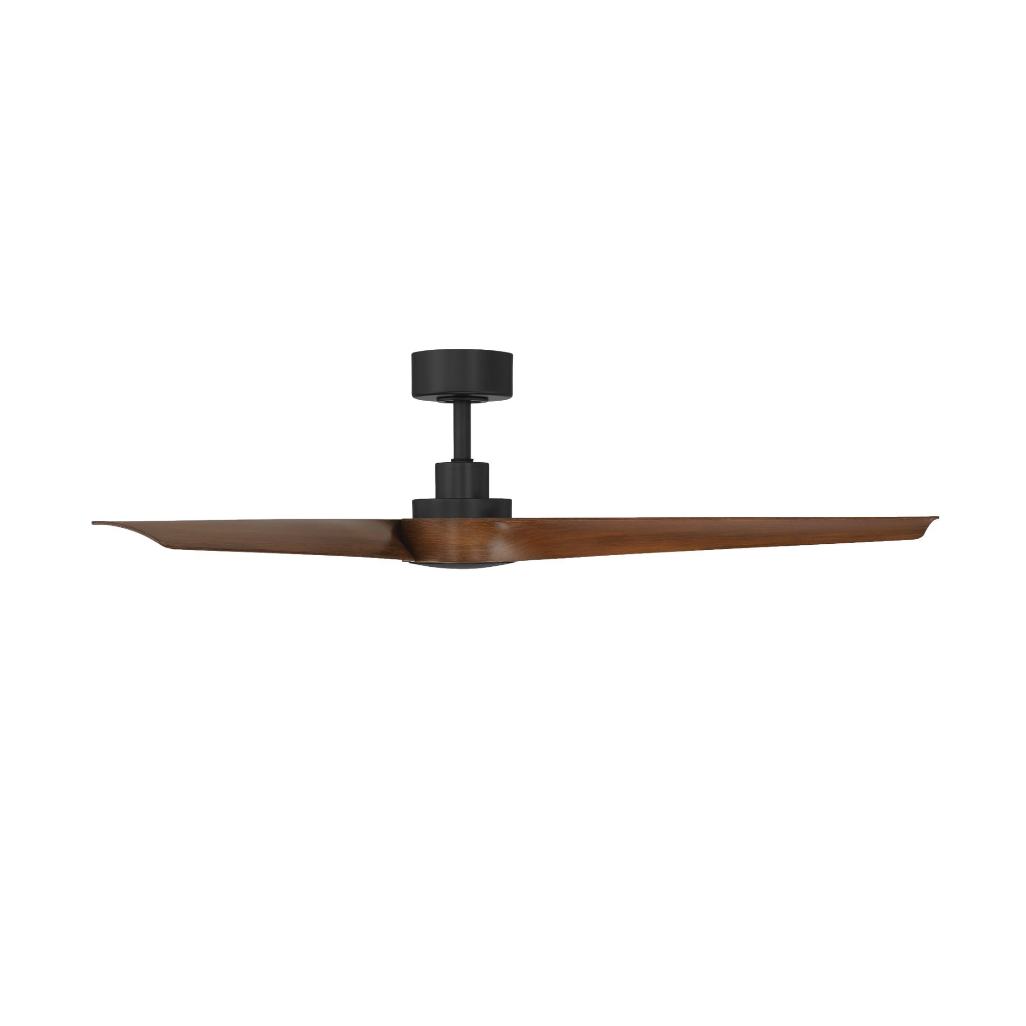 Modern Forms Chill 54" Outdoor Ceiling Fan with LED Light DC Motor, Matte Black/Distressed Koa