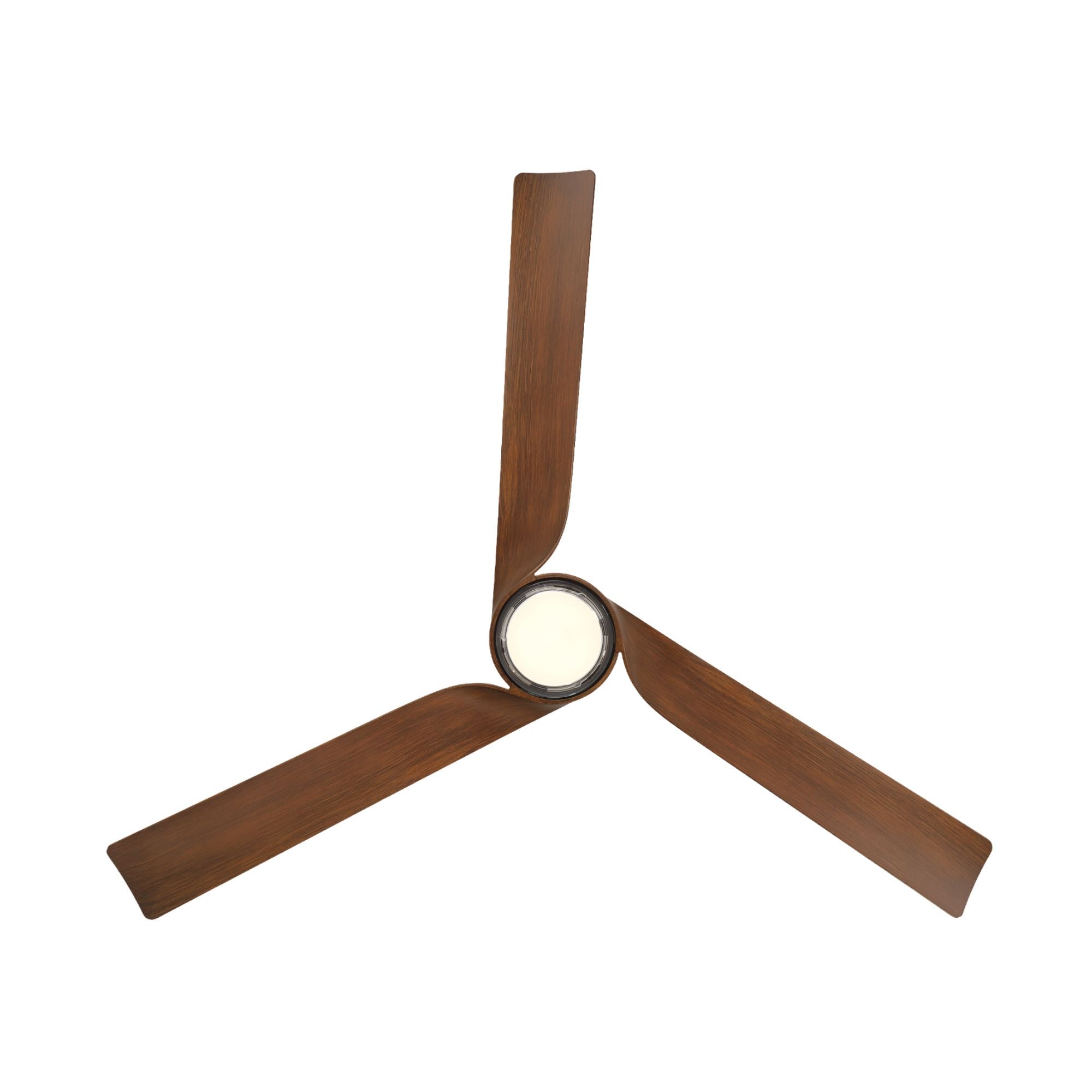 Modern Forms Chill 54" Outdoor Ceiling Fan with LED Light DC Motor, Matte Black/Distressed Koa