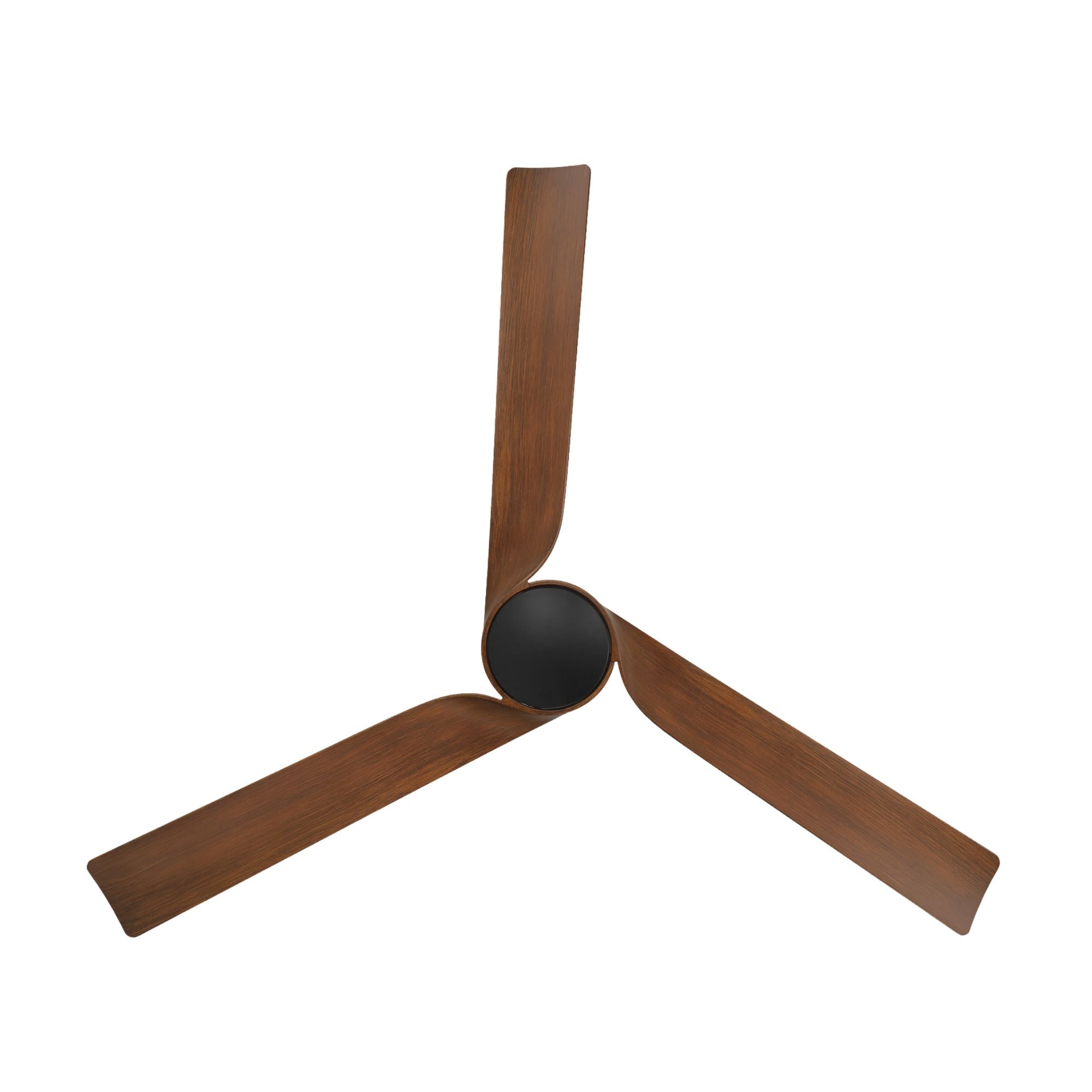 Modern Forms Chill 54" Outdoor Ceiling Fan with LED Light DC Motor, Matte Black/Distressed Koa