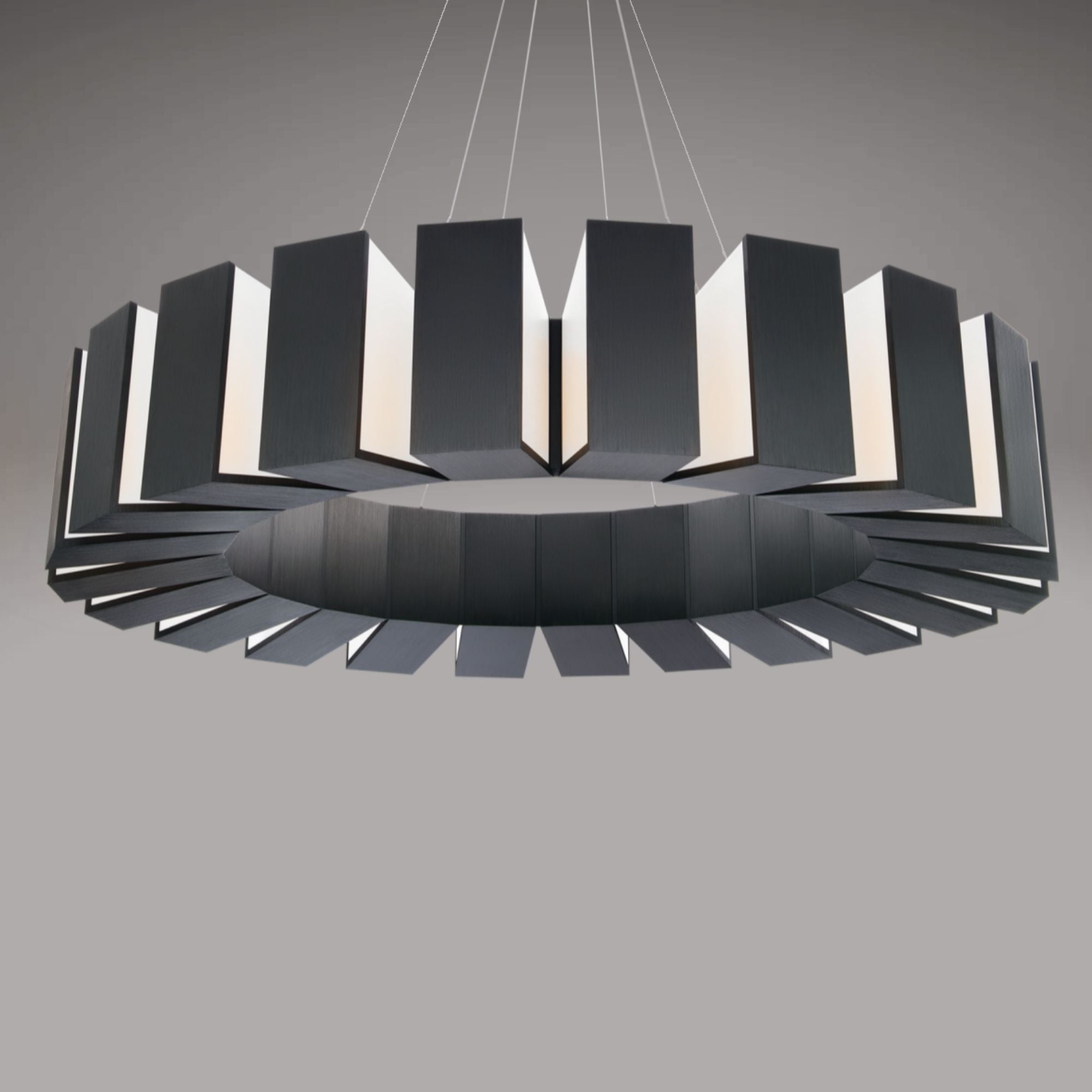 Chronos 50 in. LED Chandelier Black Finish