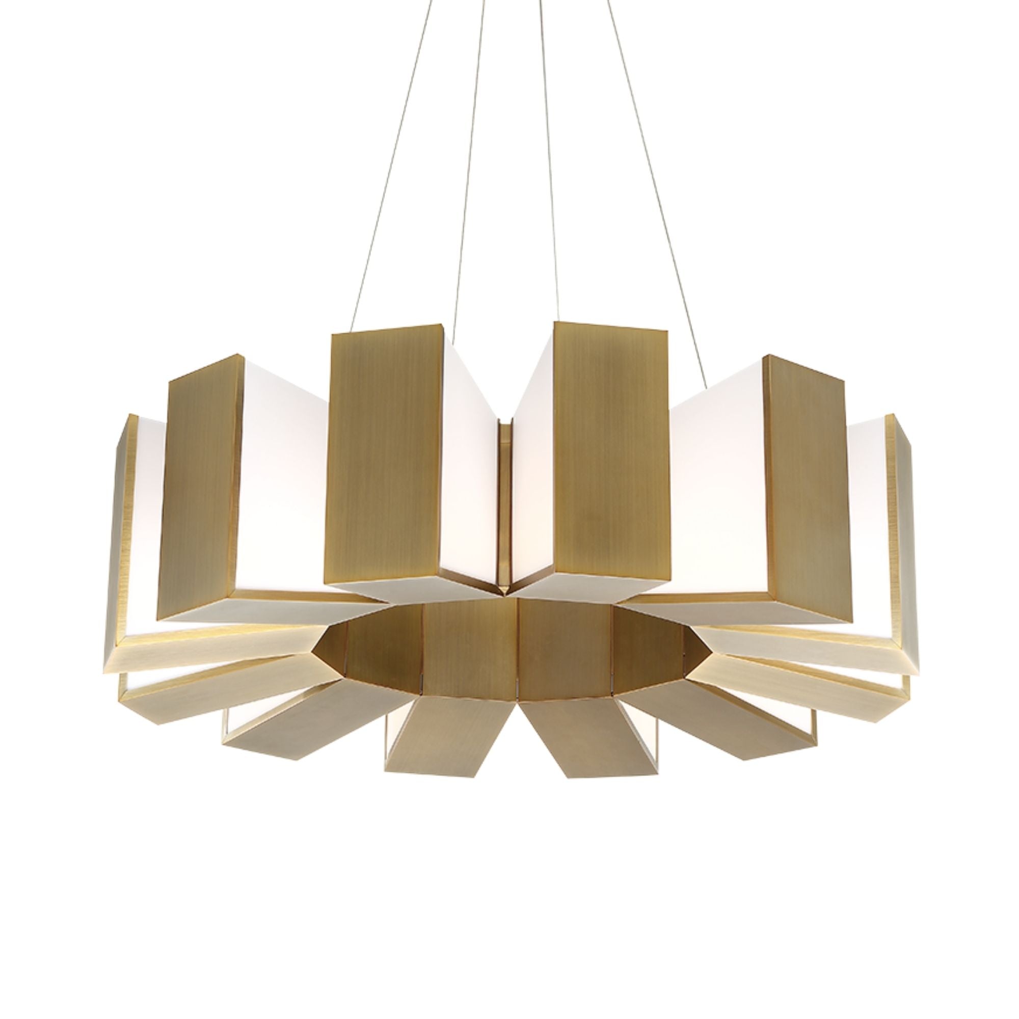 Chronos 34 in. LED Pendant Light Brass Finish