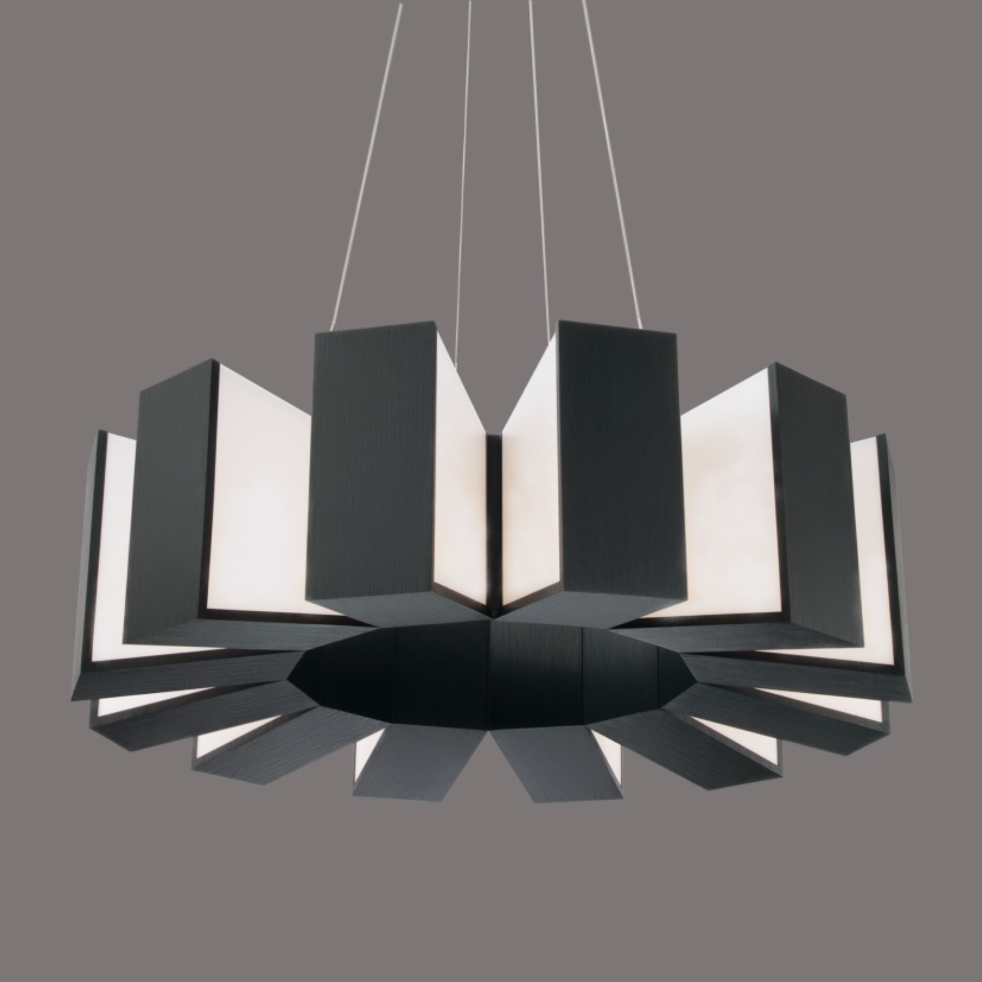 Chronos 34 in. LED Pendant Light Black Finish