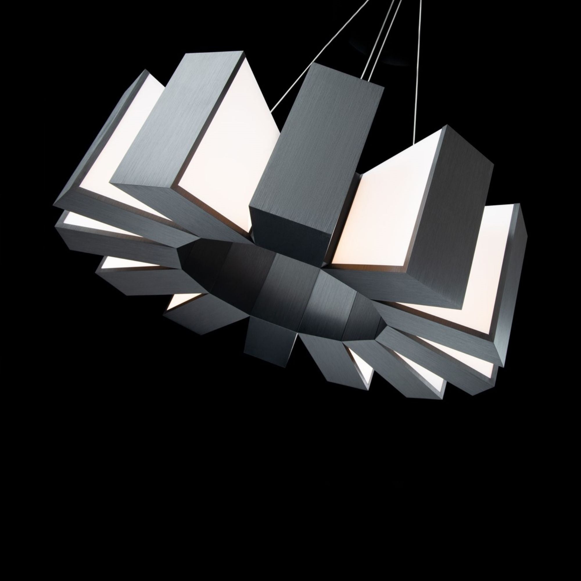Chronos 34 in. LED Pendant Light Black Finish