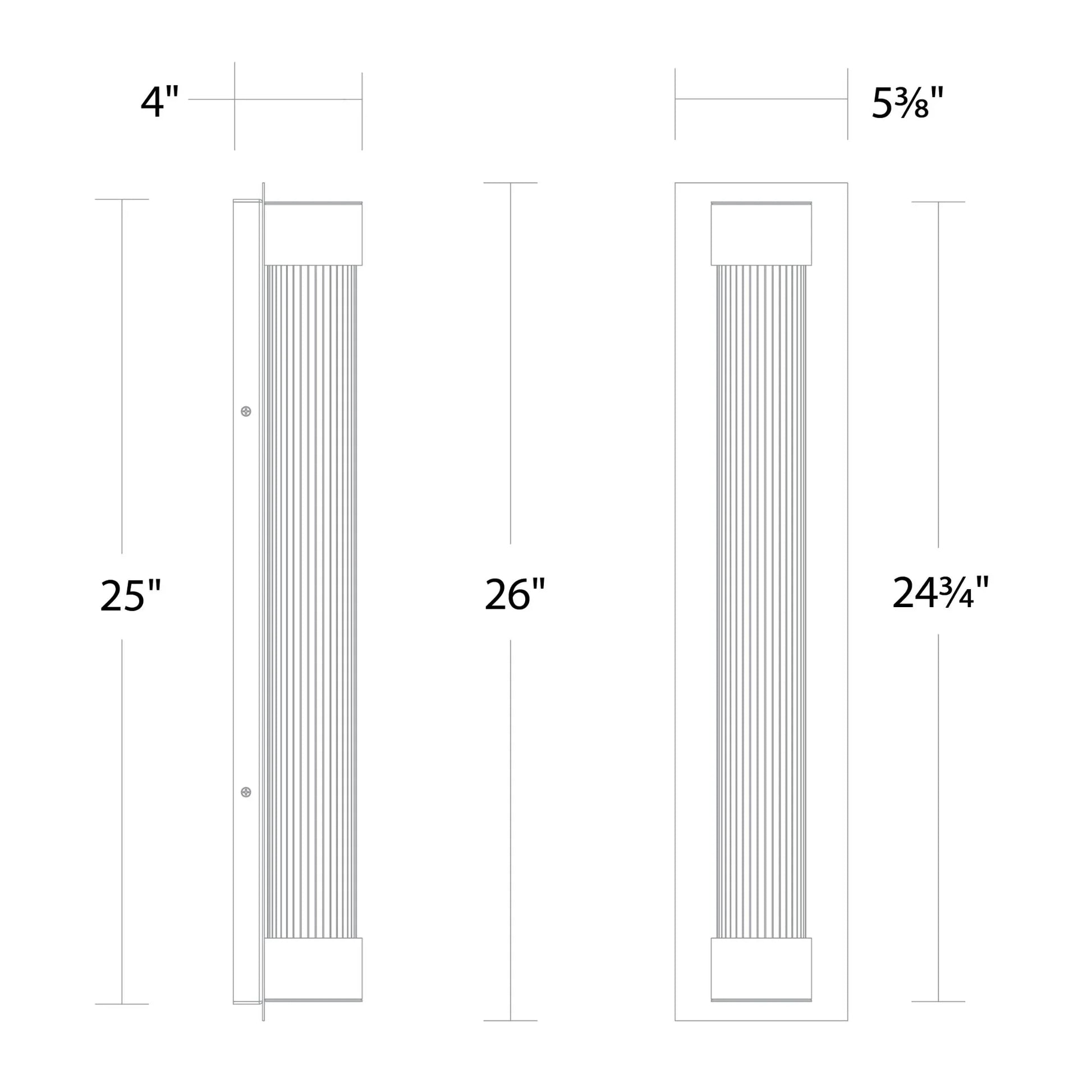 Modern Forms - Chyzel 26" LED Outdoor Wall Sconce, Black Finish | Bees Lighting