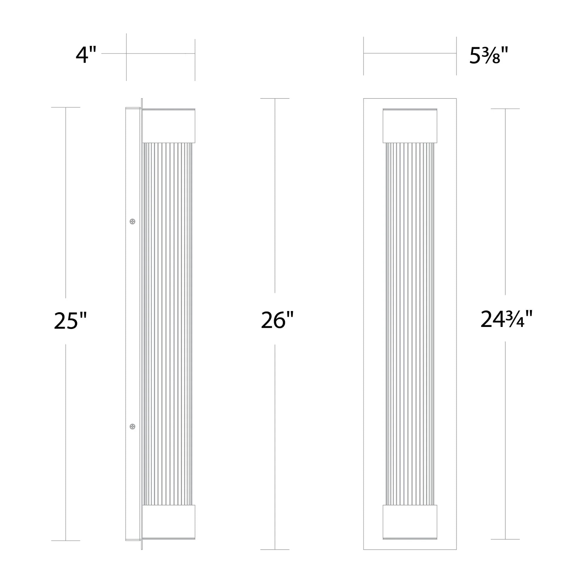 Modern Forms - Chyzel 26" LED Outdoor Wall Sconce, Black Finish | Bees Lighting