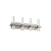 Modern Forms Cinaplex 24.5 in. 8-Light Bathroom Vanity Light, Brushed Nickel with Clear Artisanal Mouth Blown Glass