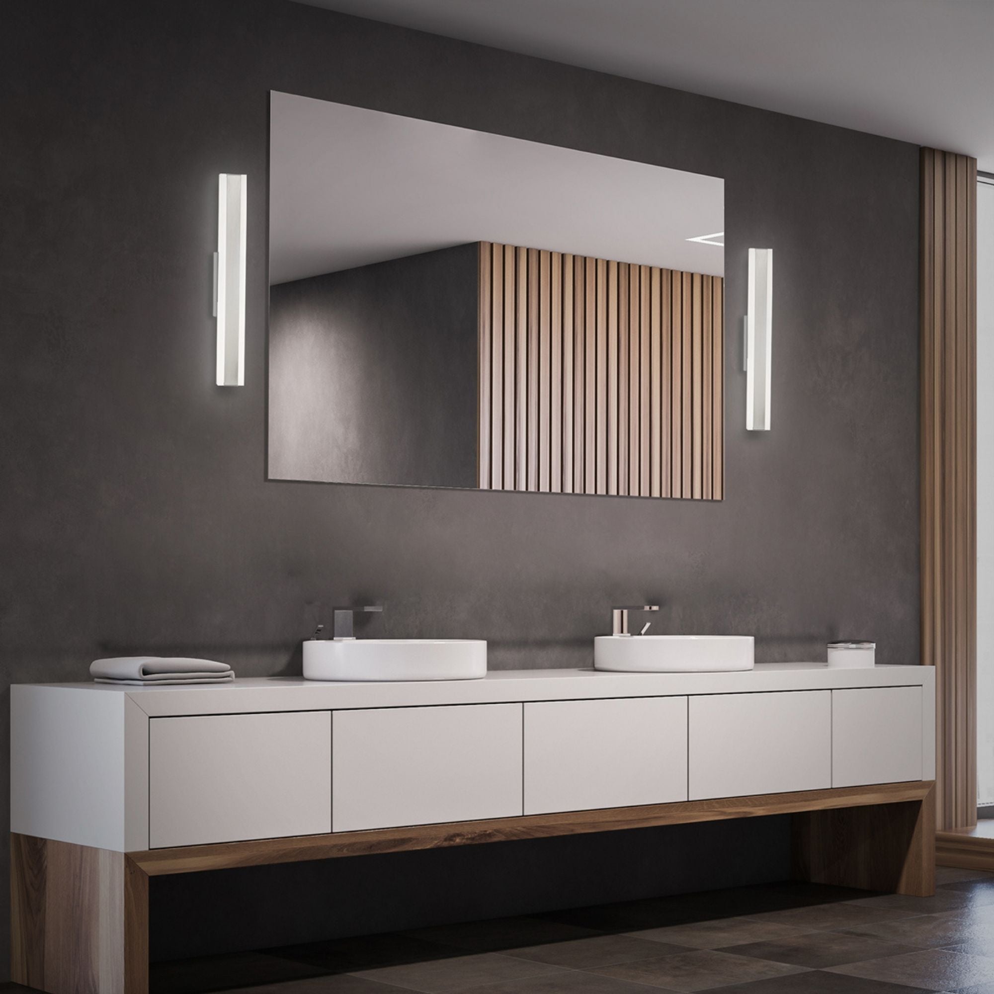 Cinch 19" LED Bath & Vanity Light, 2700K, Brushed Nickel Finish