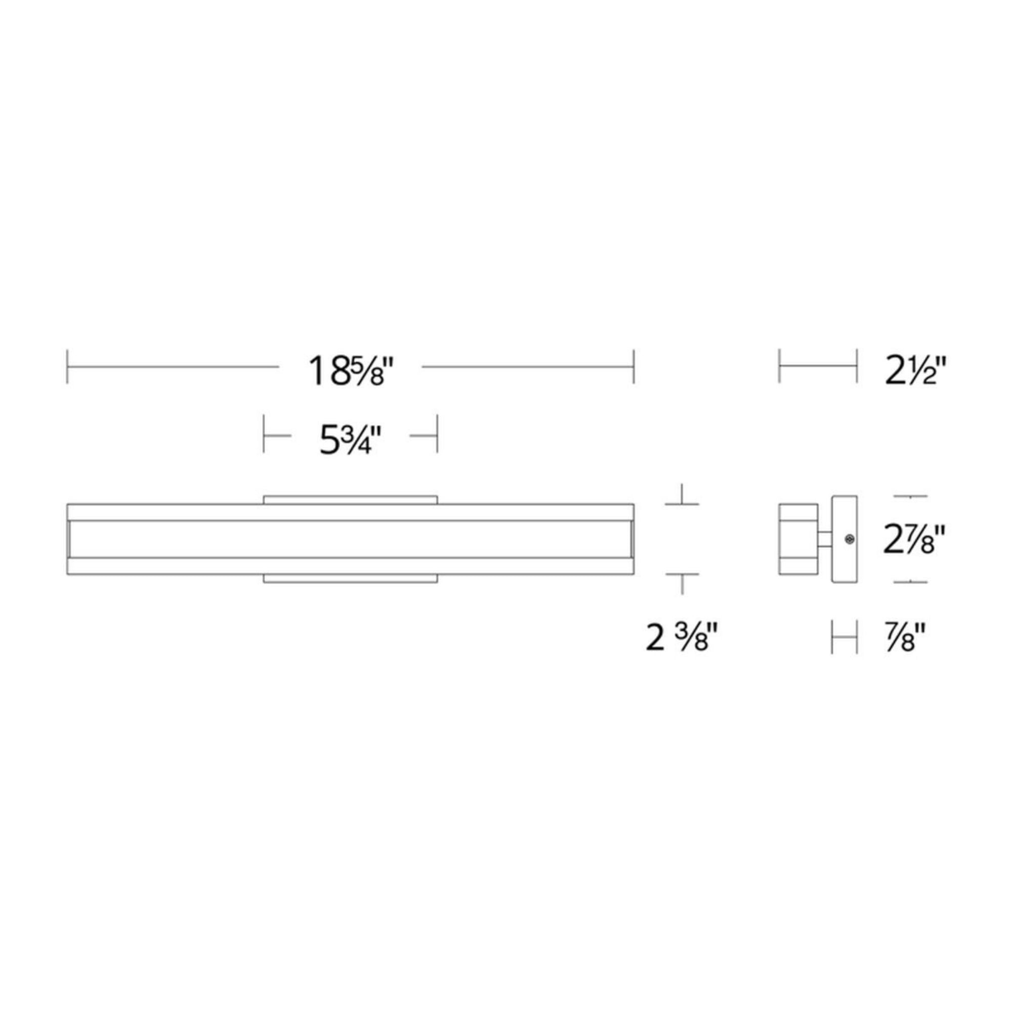 Cinch 19" LED Bath & Vanity Light, 2700K, Brushed Nickel Finish