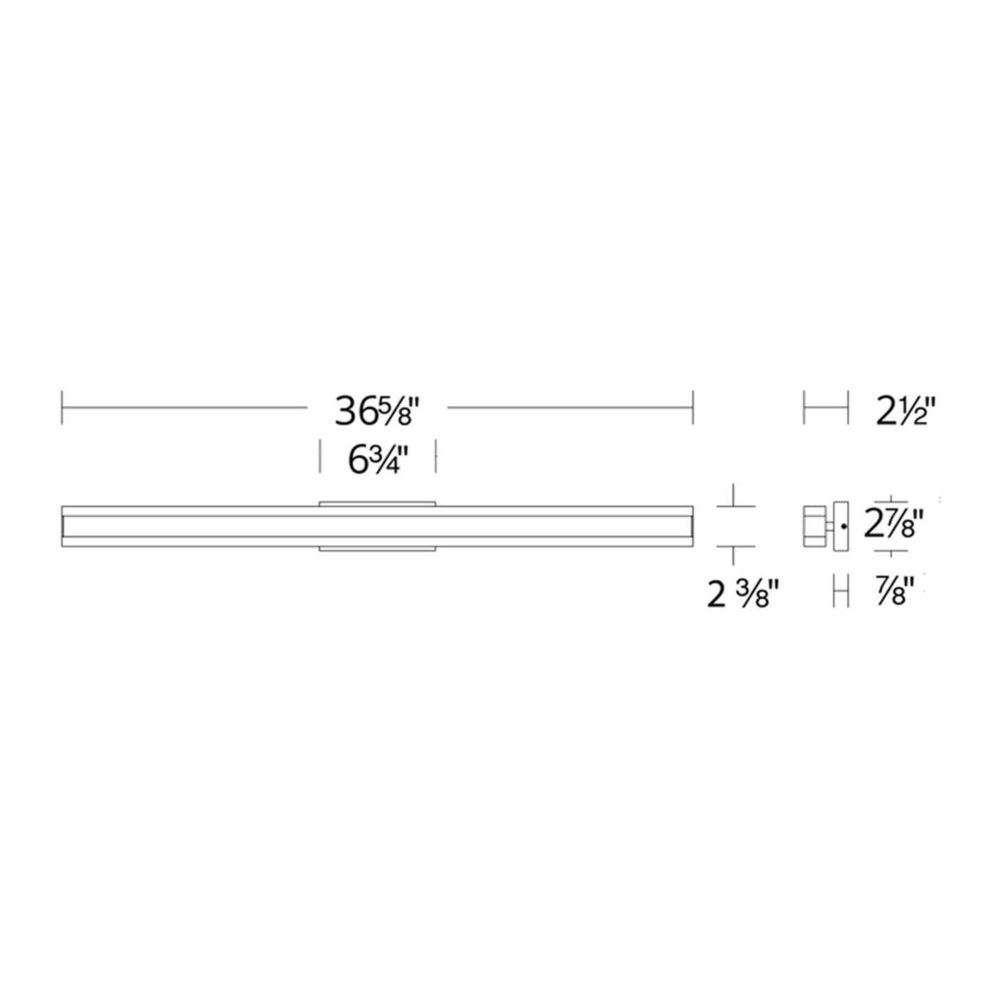 Cinch 37" LED Bath & Vanity Light, 2700K, Brushed Nickel Finish