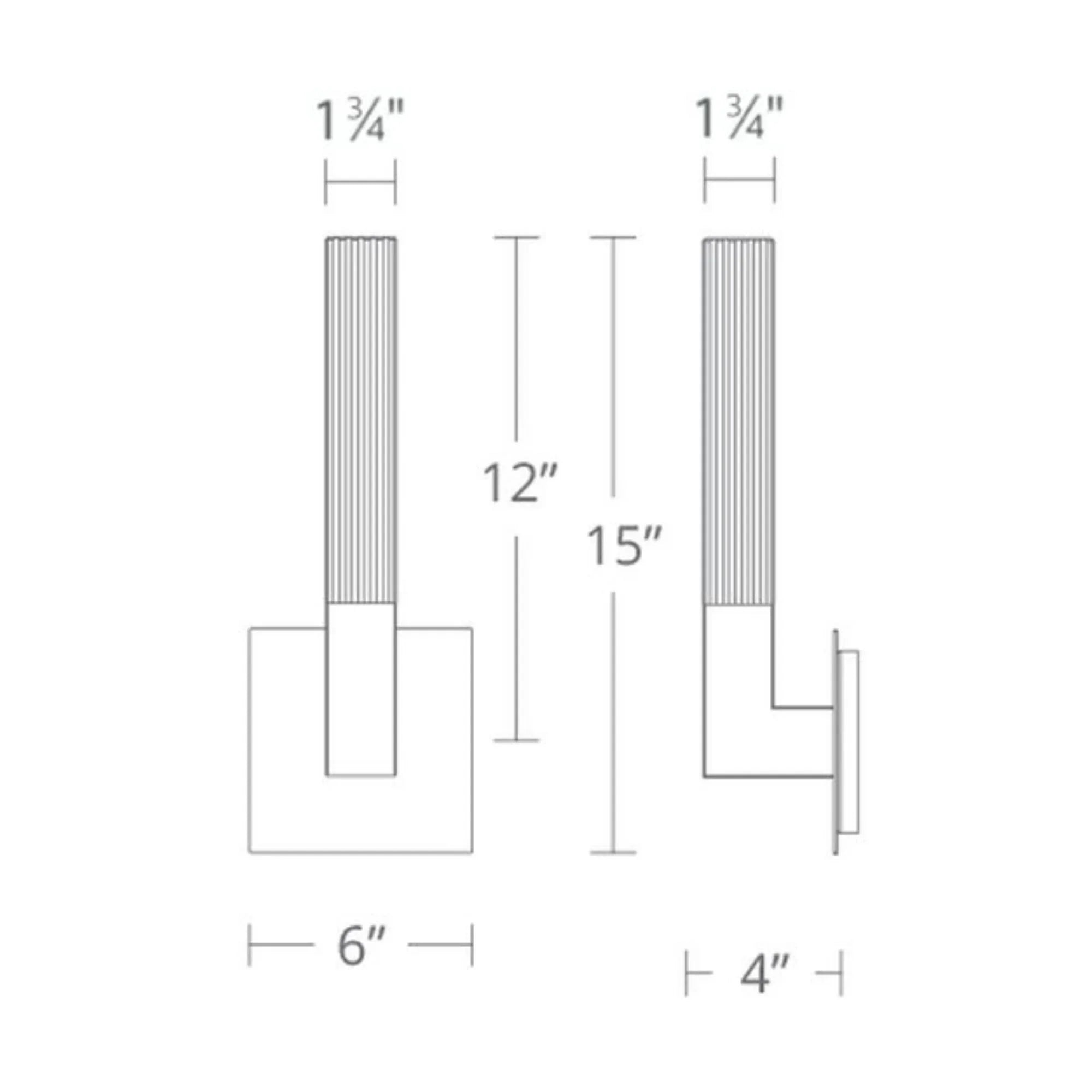 Cinema 15" LED Wall Light, Black Finish