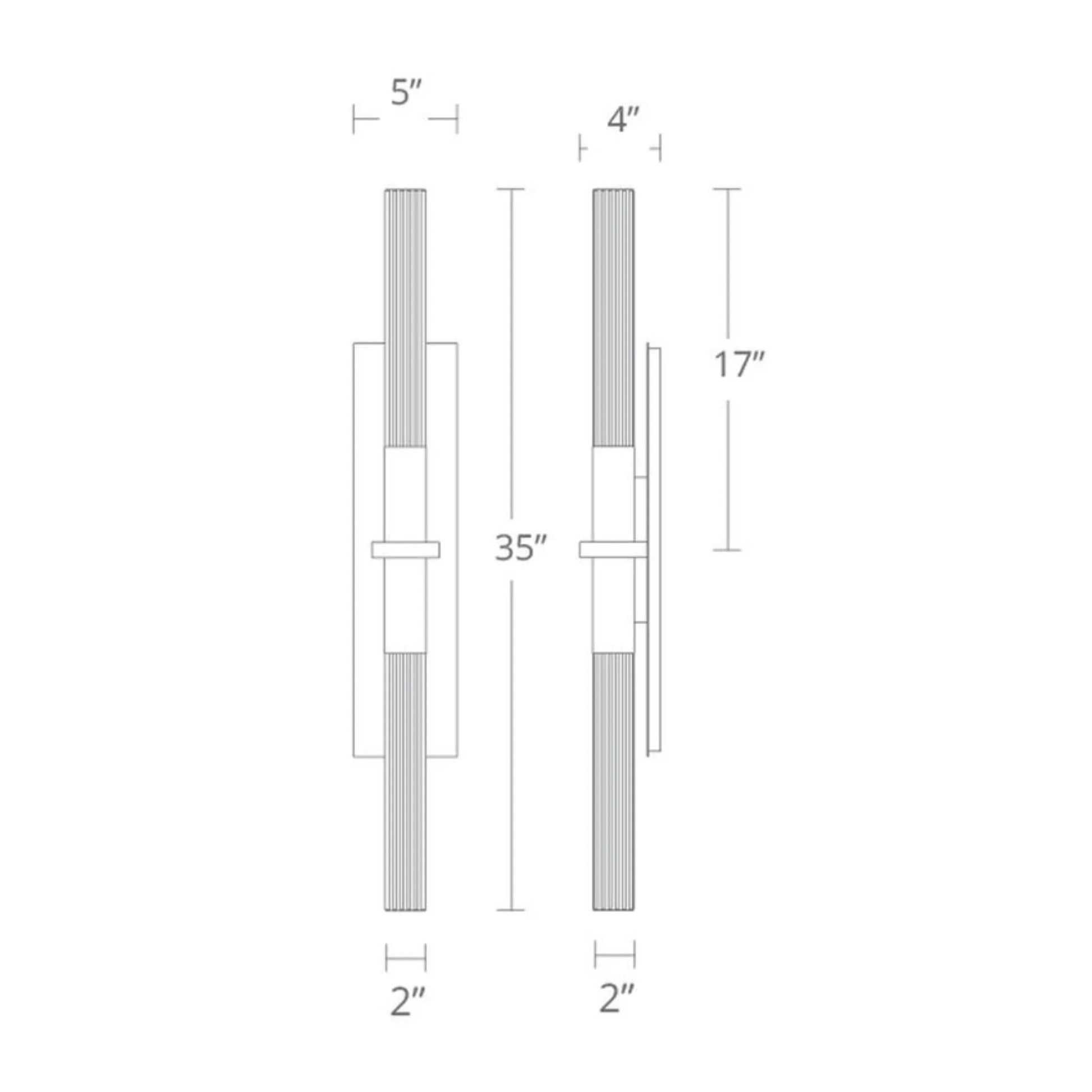 Modern Forms - Cinema 35" LED Bath Light, Aged Brass Finish | Bees Lighting