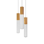 Cinema 12" 3 Lights LED Pendant Light, Selectable CCT, Aged Brass Finish