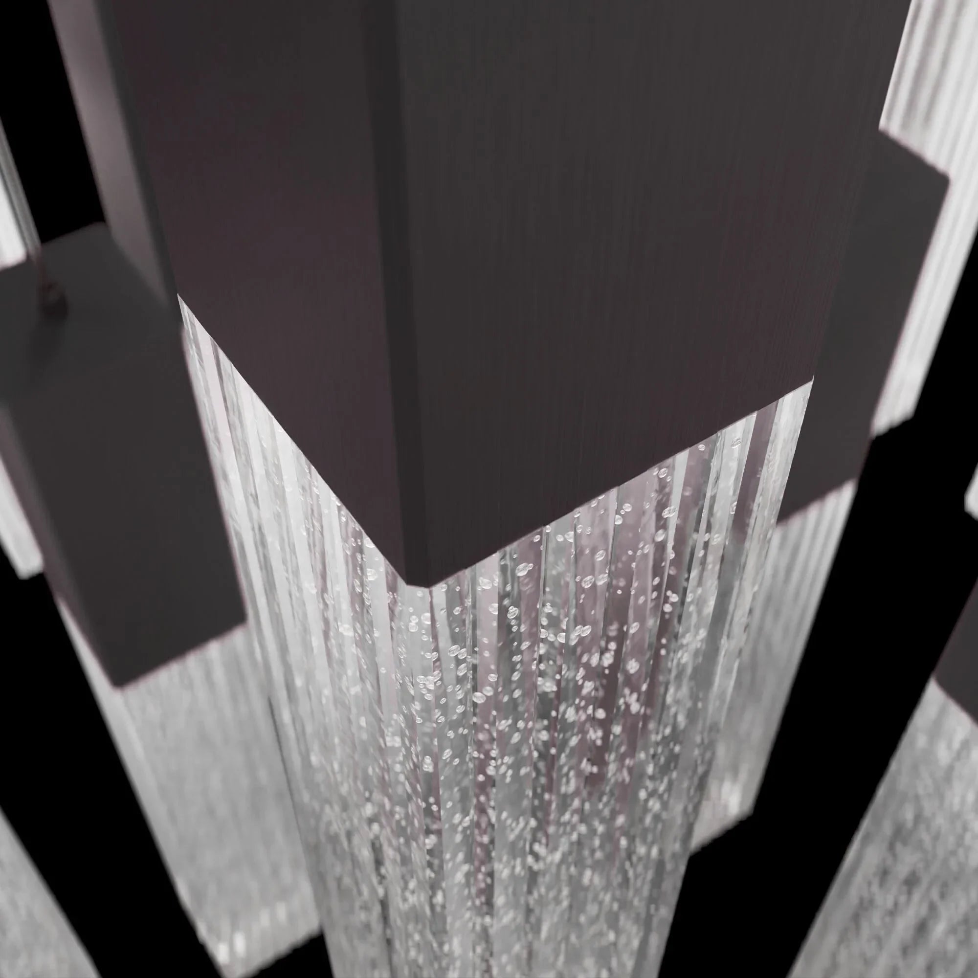 Cinema 17" 5 Lights LED Pendant Light, Selectable CCT, Black Finish