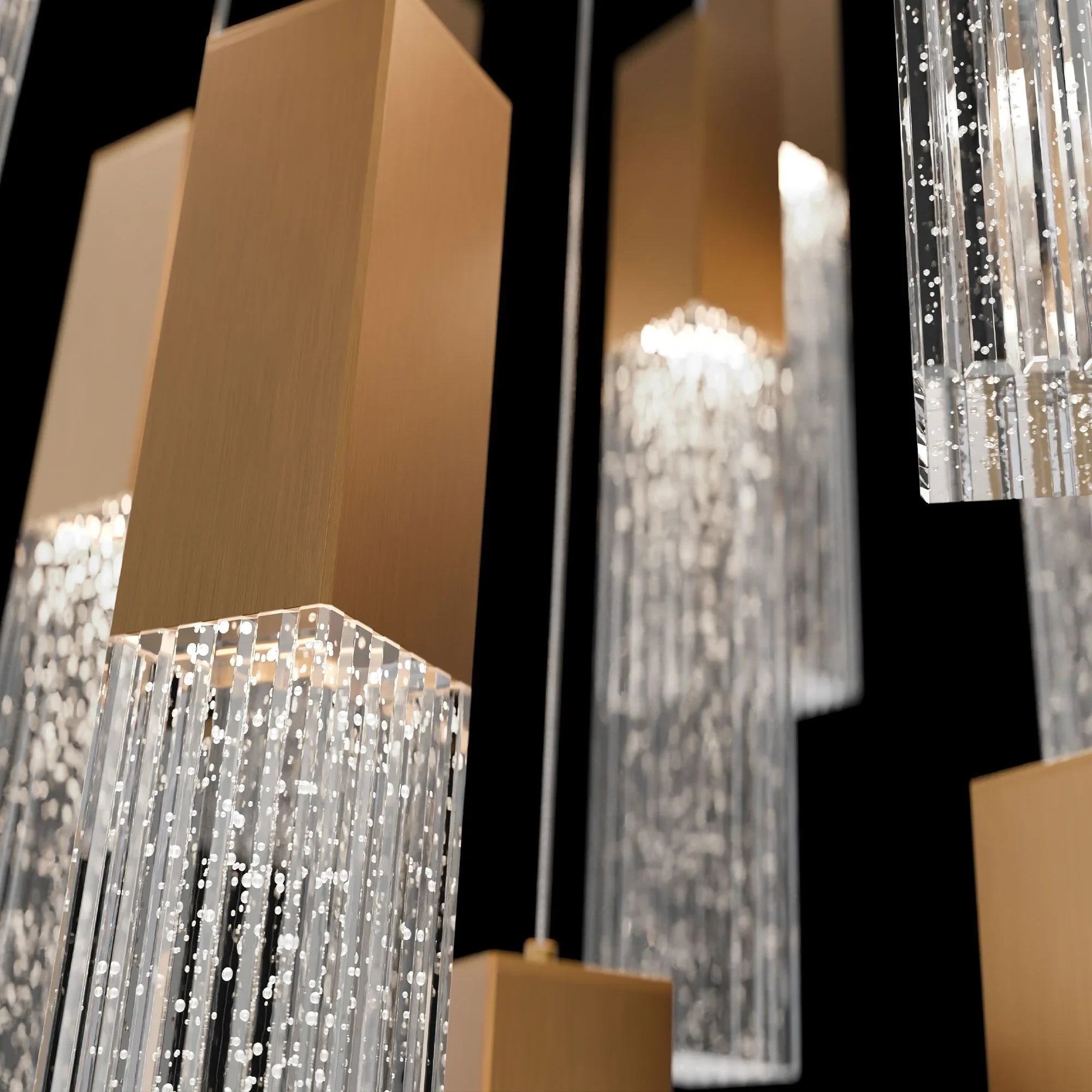 Modern Forms - Cinema 20" 13 Lights LED Pendant Light, Selectable CCT, Aged Brass Finish | Bees Lighting