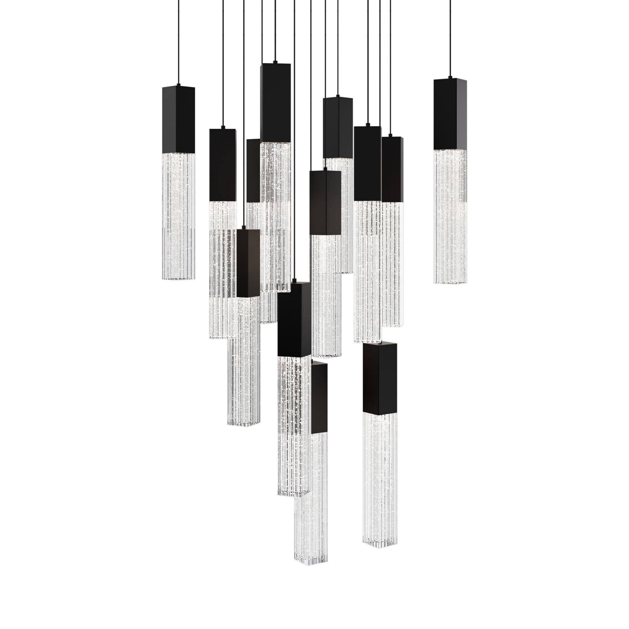 Cinema 20" 13-Light LED Pendant, Black Finish