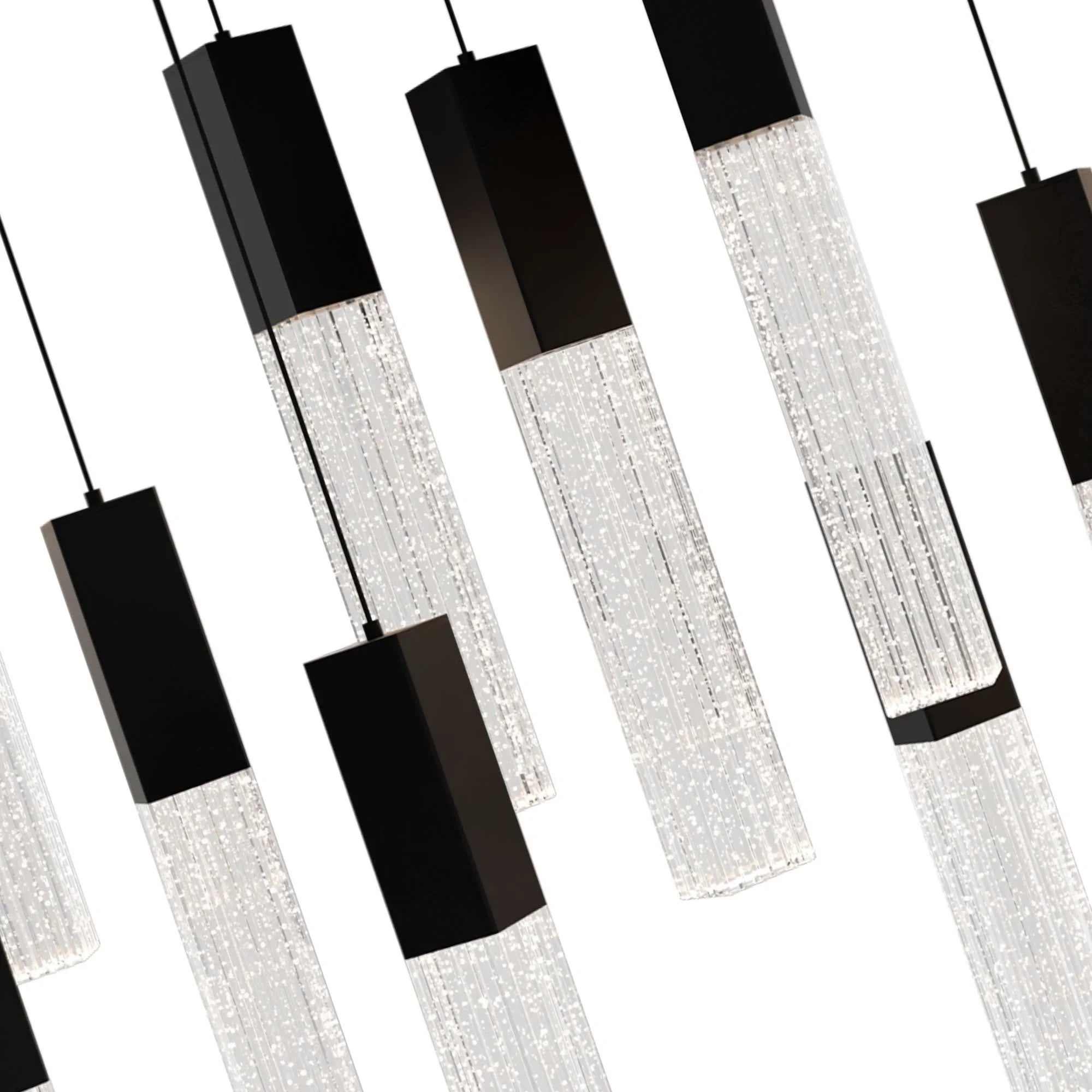 Modern Forms - Cinema 40" 14 Lights LED Pendant Light, Selectable CCT, Black Finish | Bees Lighting
