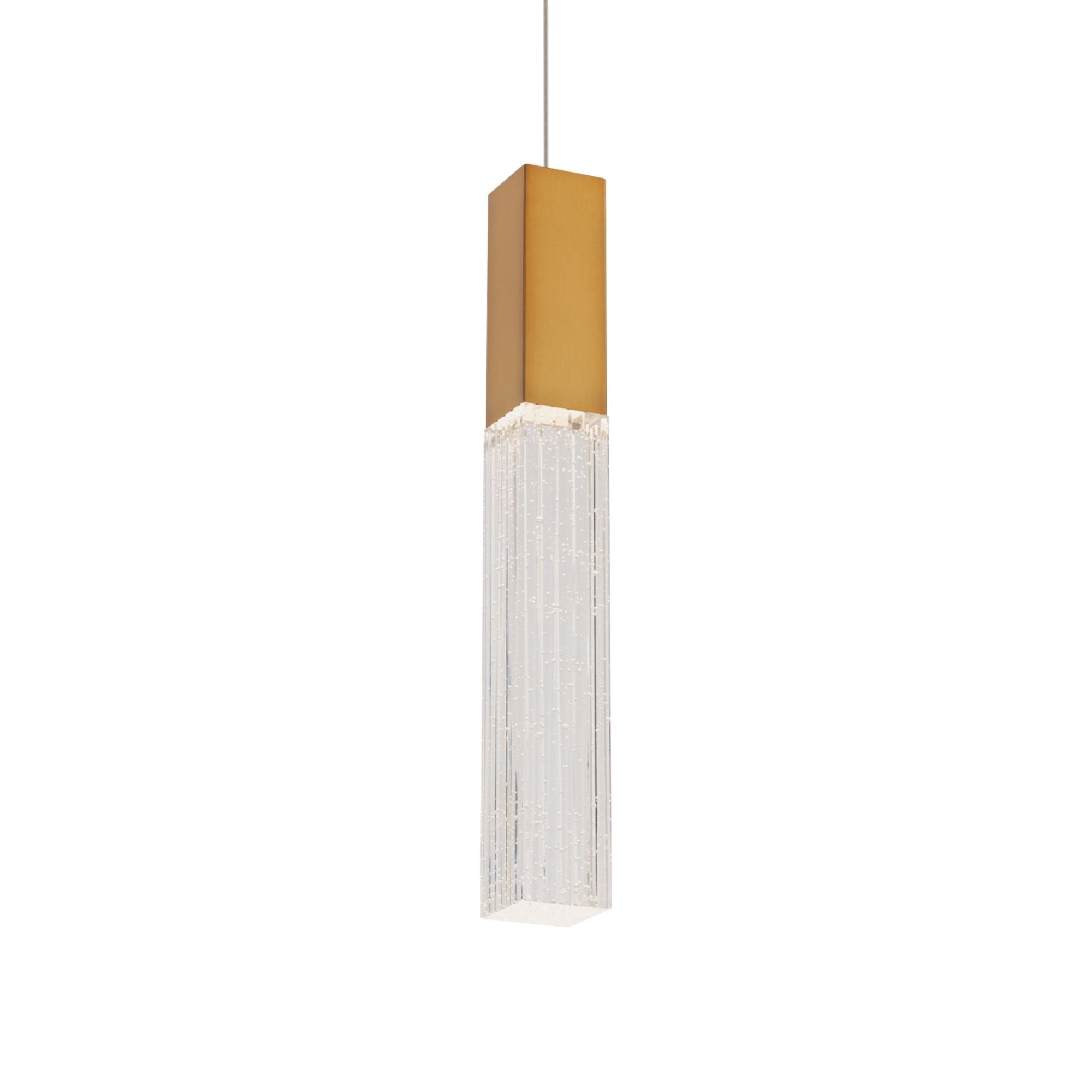 Cinema 16" LED Mini Pendant, Aged Brass Finish