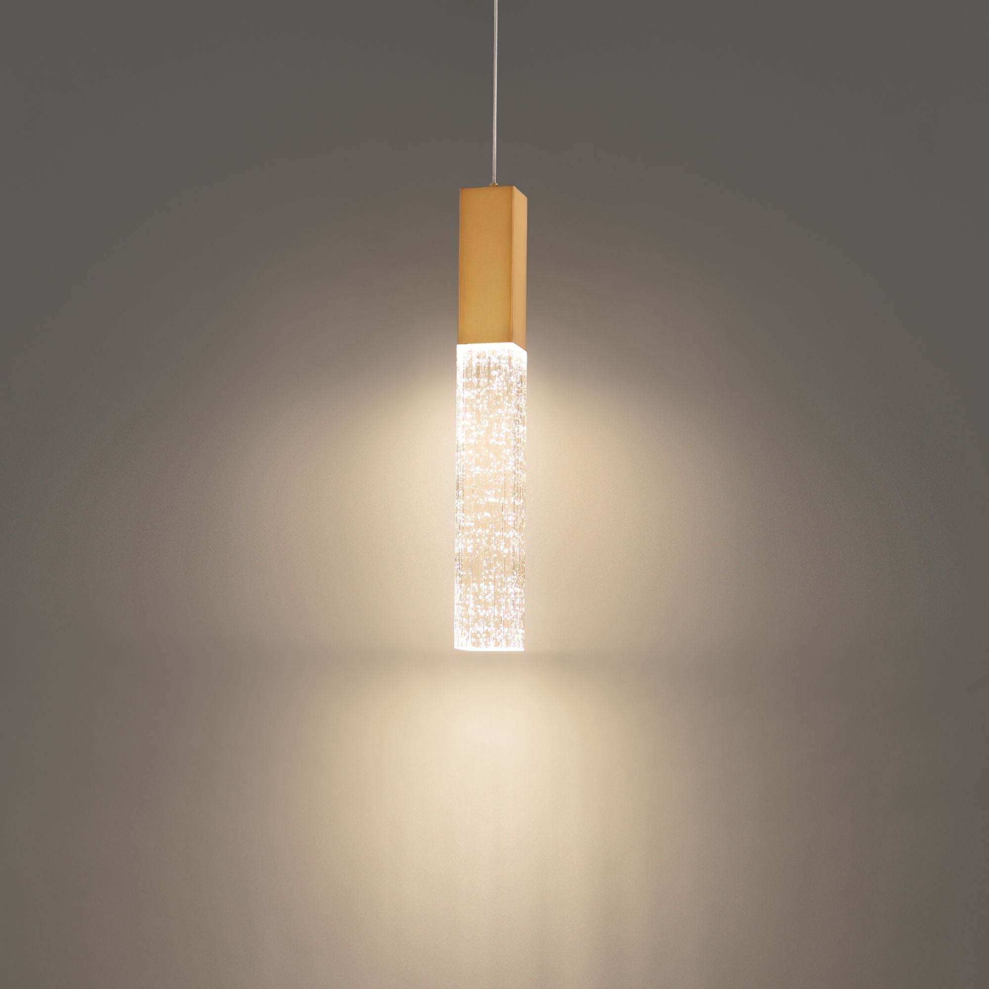 Cinema 16" LED Mini Pendant, Aged Brass Finish