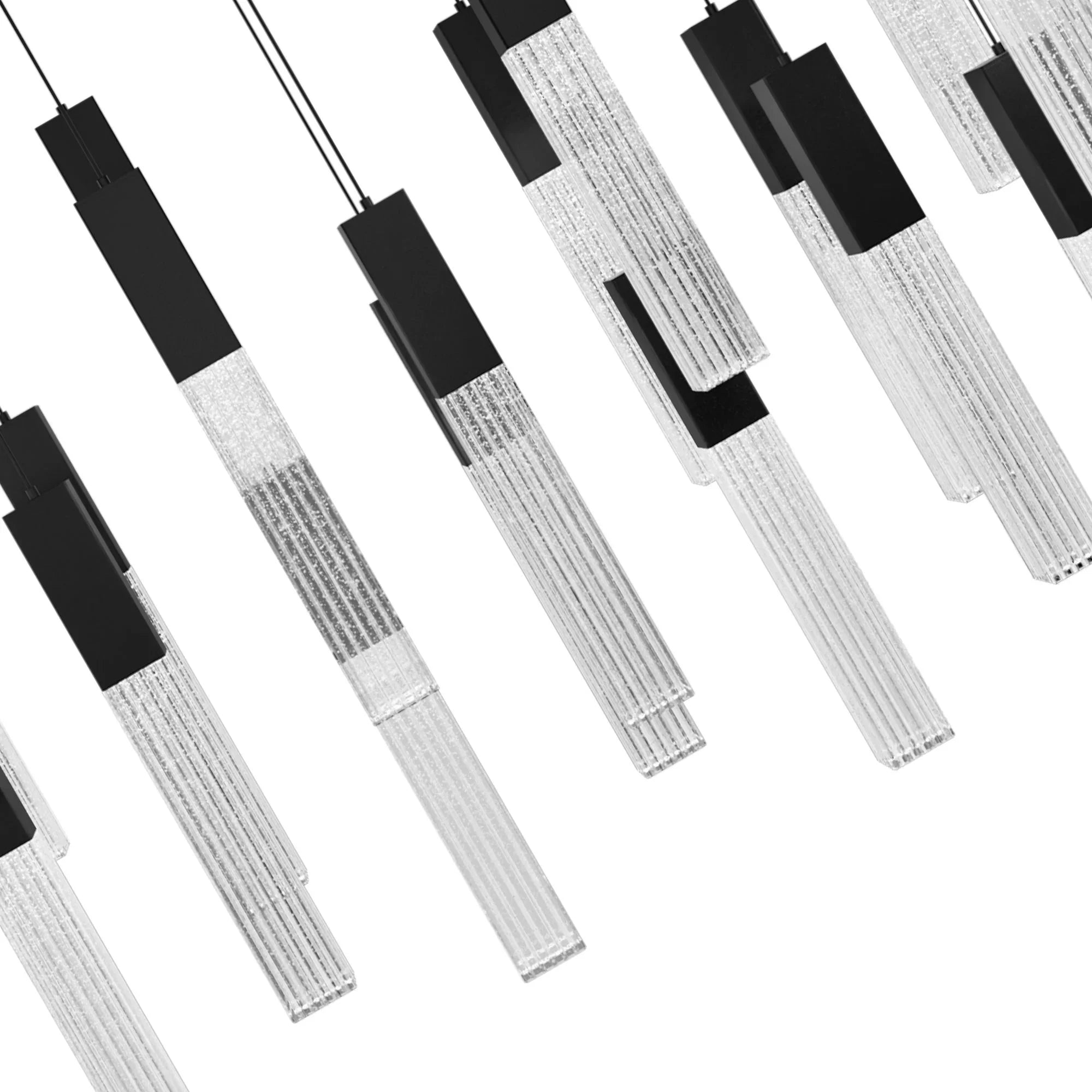 Modern Forms - Cinema 54" 23 Lights LED Pendant Light, Selectable CCT, Black Finish | Bees Lighting