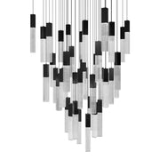 Cinema 36" 41 Lights LED Pendant Light, Selectable CCT, Black Finish