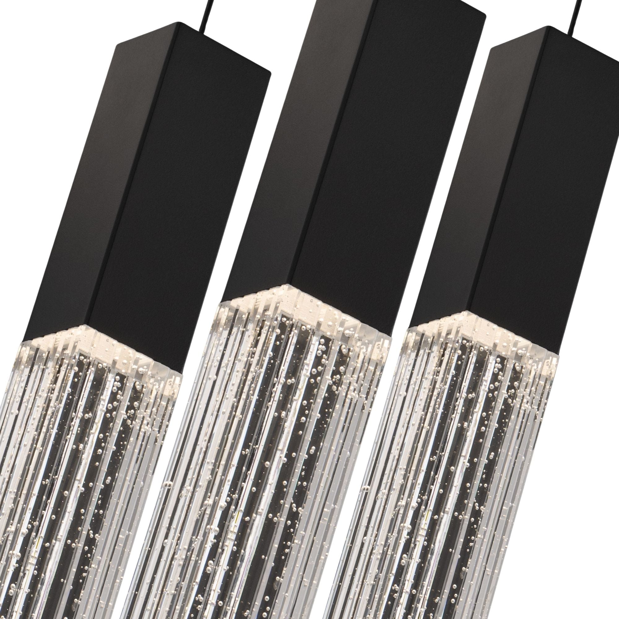 Cinema 36" 41 Lights LED Pendant Light, Selectable CCT, Black Finish