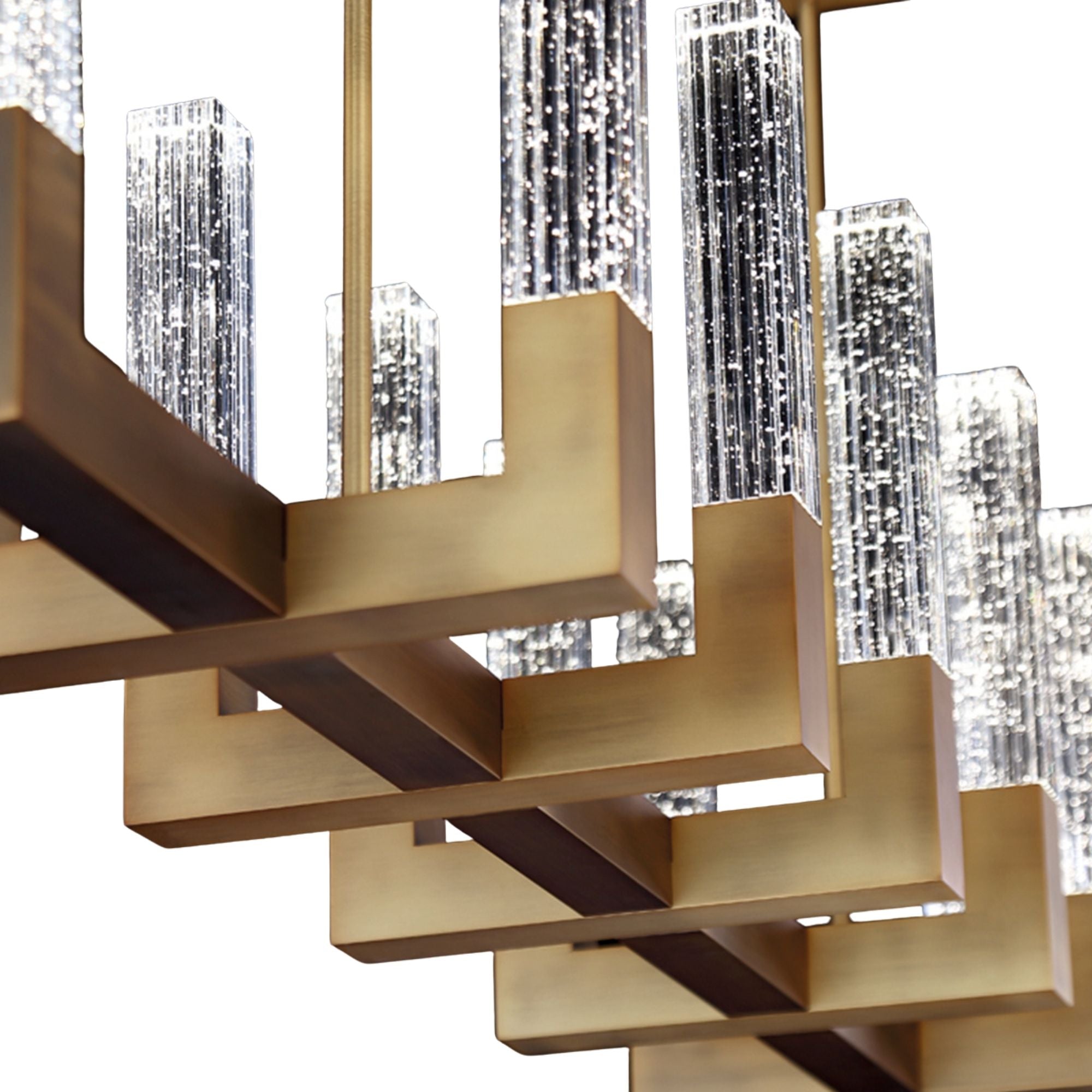 Cinema 54" LED Linear Pendant, Aged Brass Finish