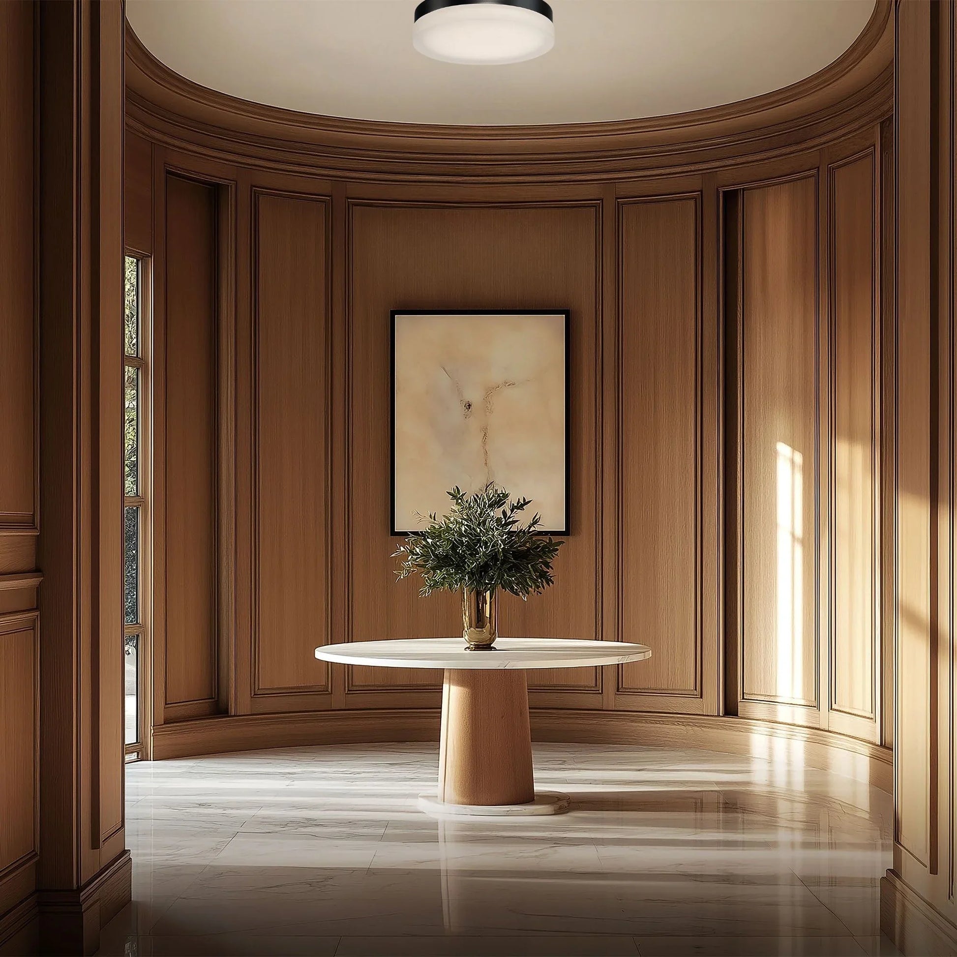 Modern Forms - Circa 15" LED Flush Mount, Black Finish | Bees Lighting