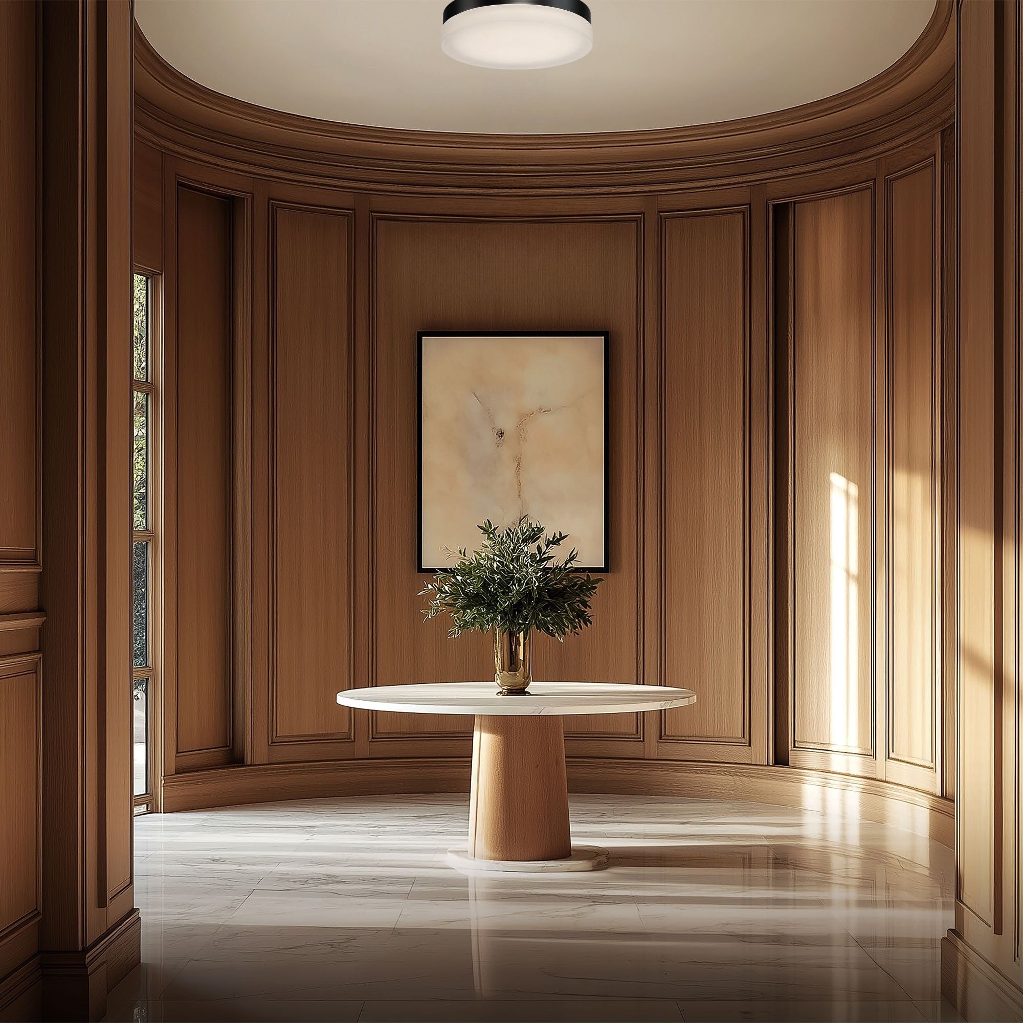 Circa 15" LED Flush Mount, Black Finish